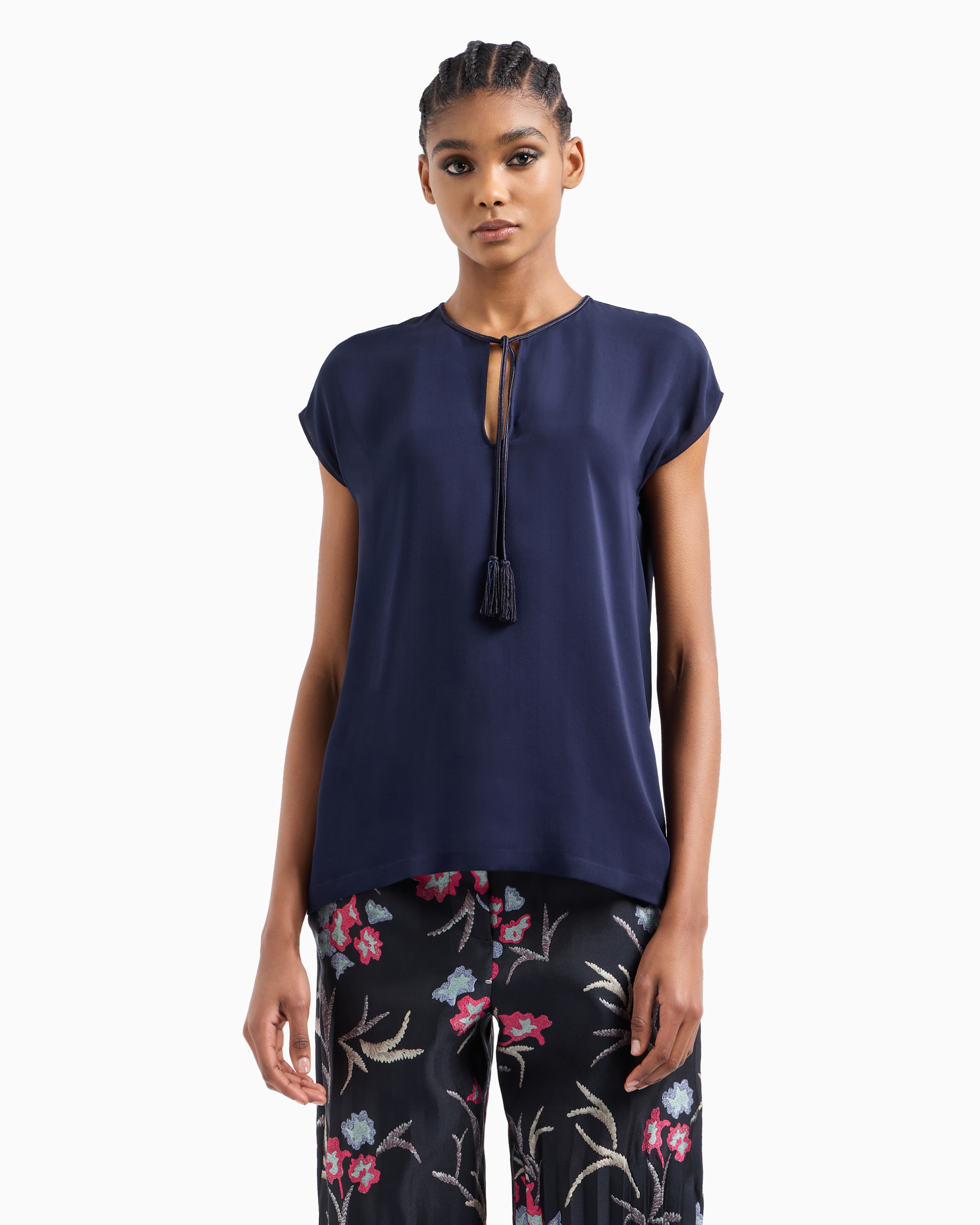 GIORGIO ARMANI BLOUSE IN DOUBLE SILK GEORGETTE 