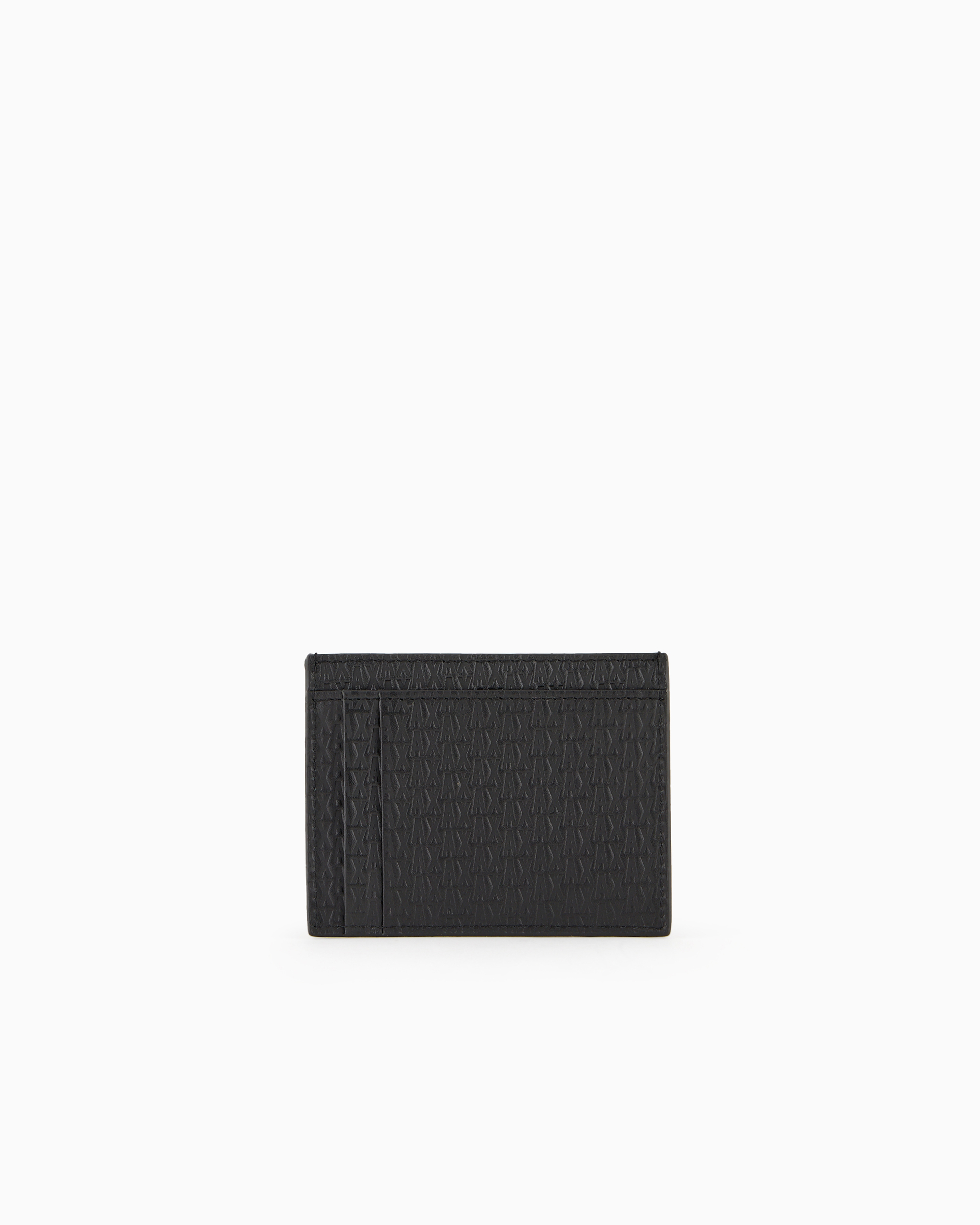 Armani Exchange Official Store Leather Book Wallet In Black