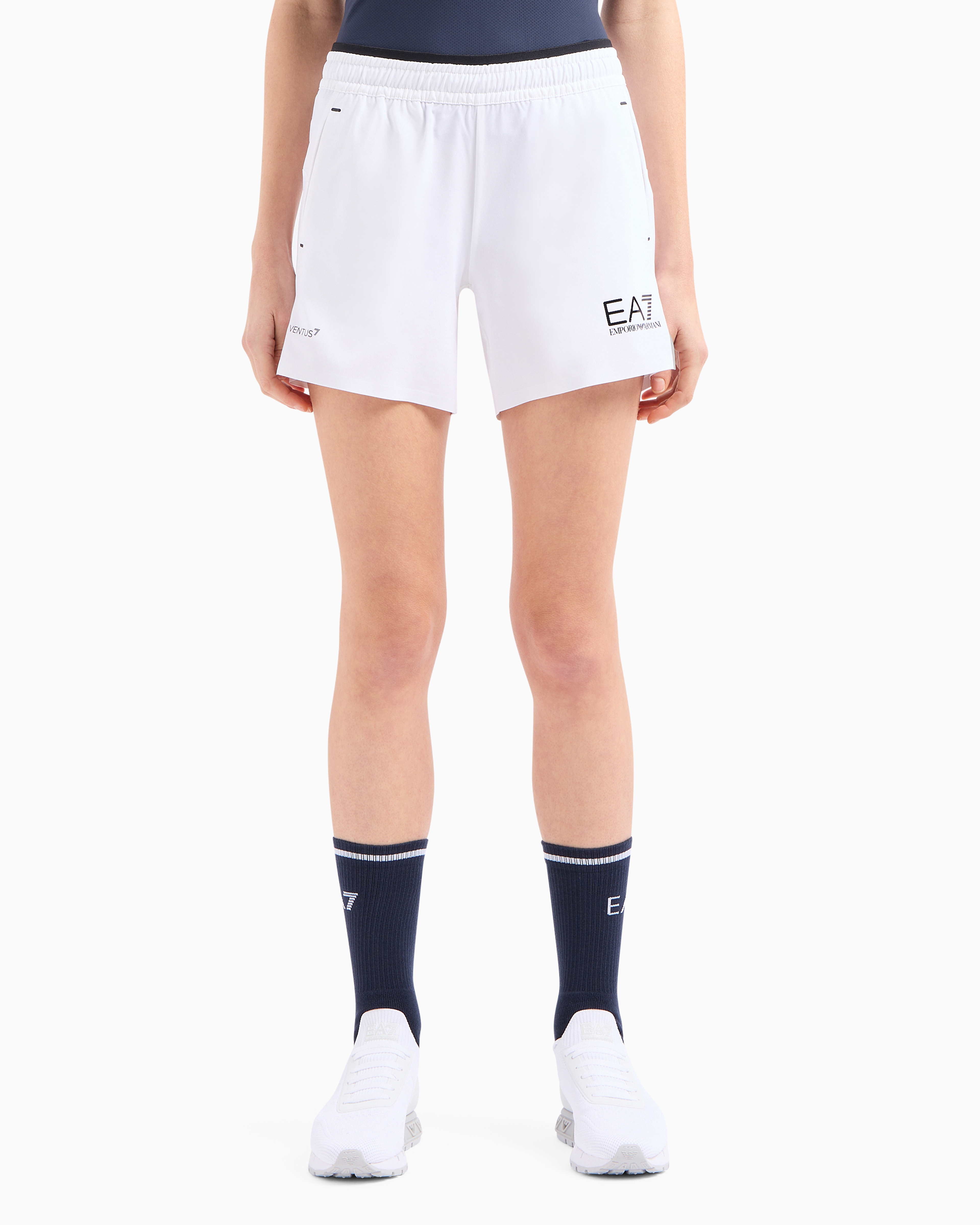 Shop Ea7 Tennis Pro Shorts In Ventus7 Technical Fabric In White