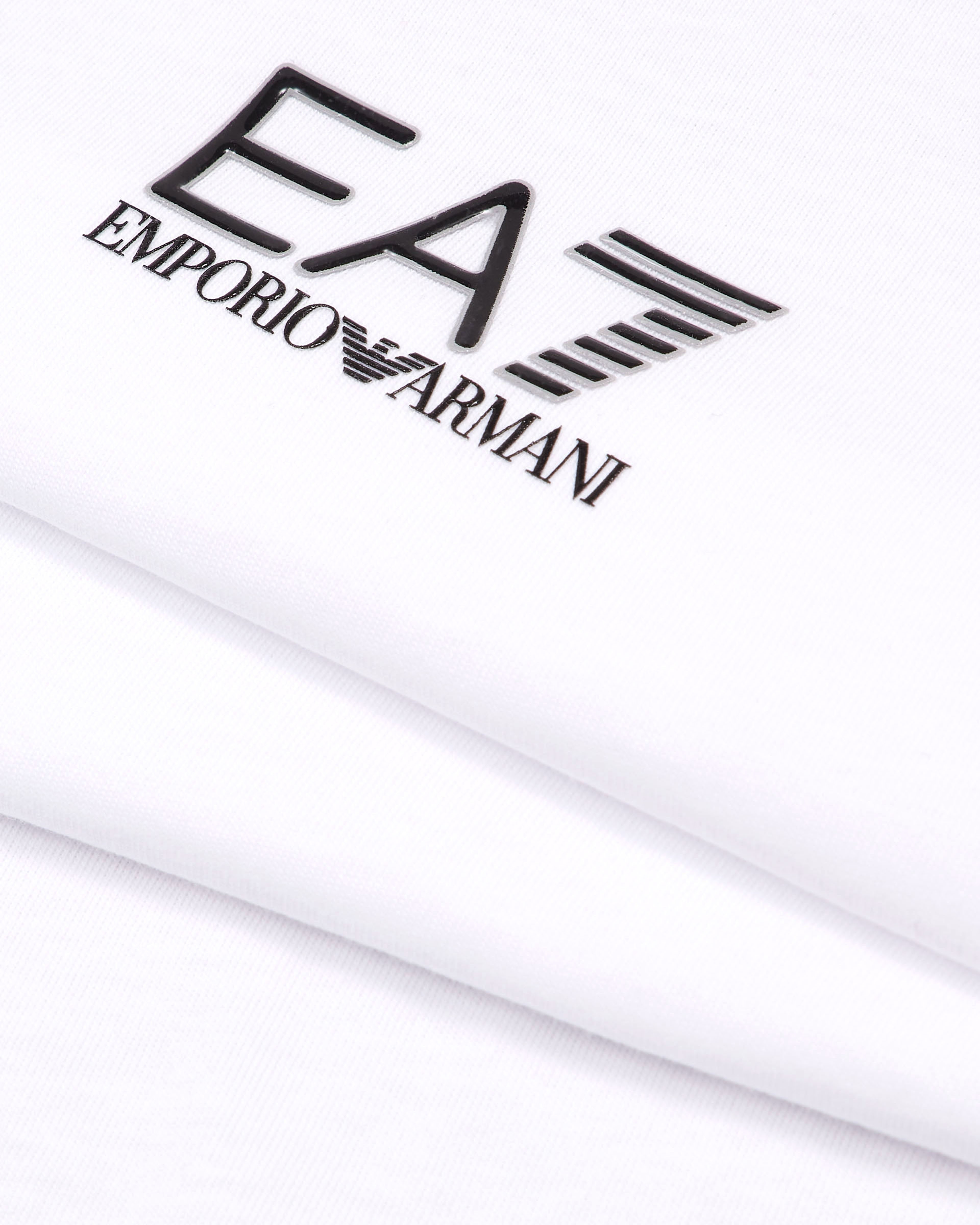 Ea7 Core Identity Boy Long-sleeved T-shirt In White