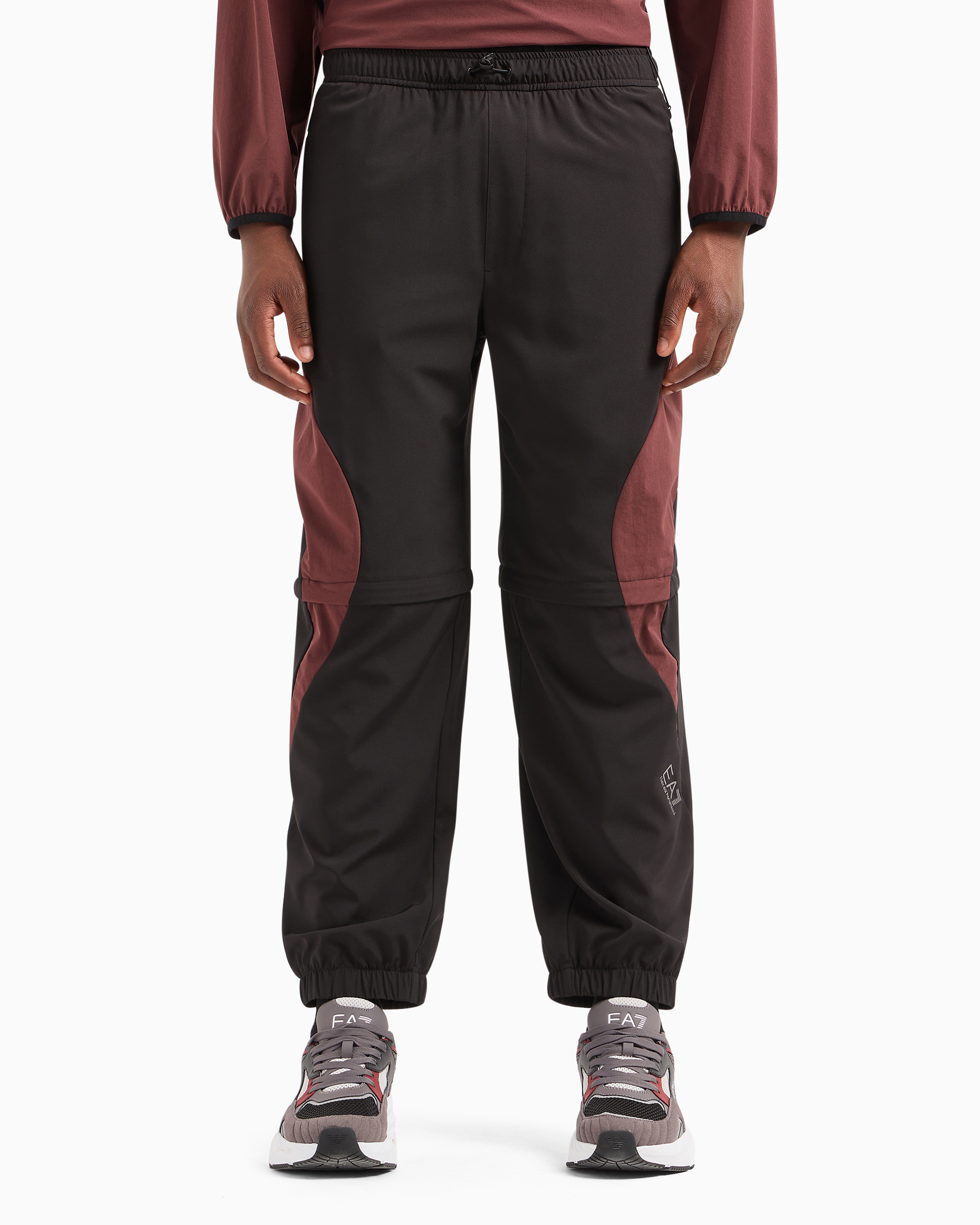 Ea7 Dynamic Athlete Trousers In Ventus7 Technical Fabric In Brown