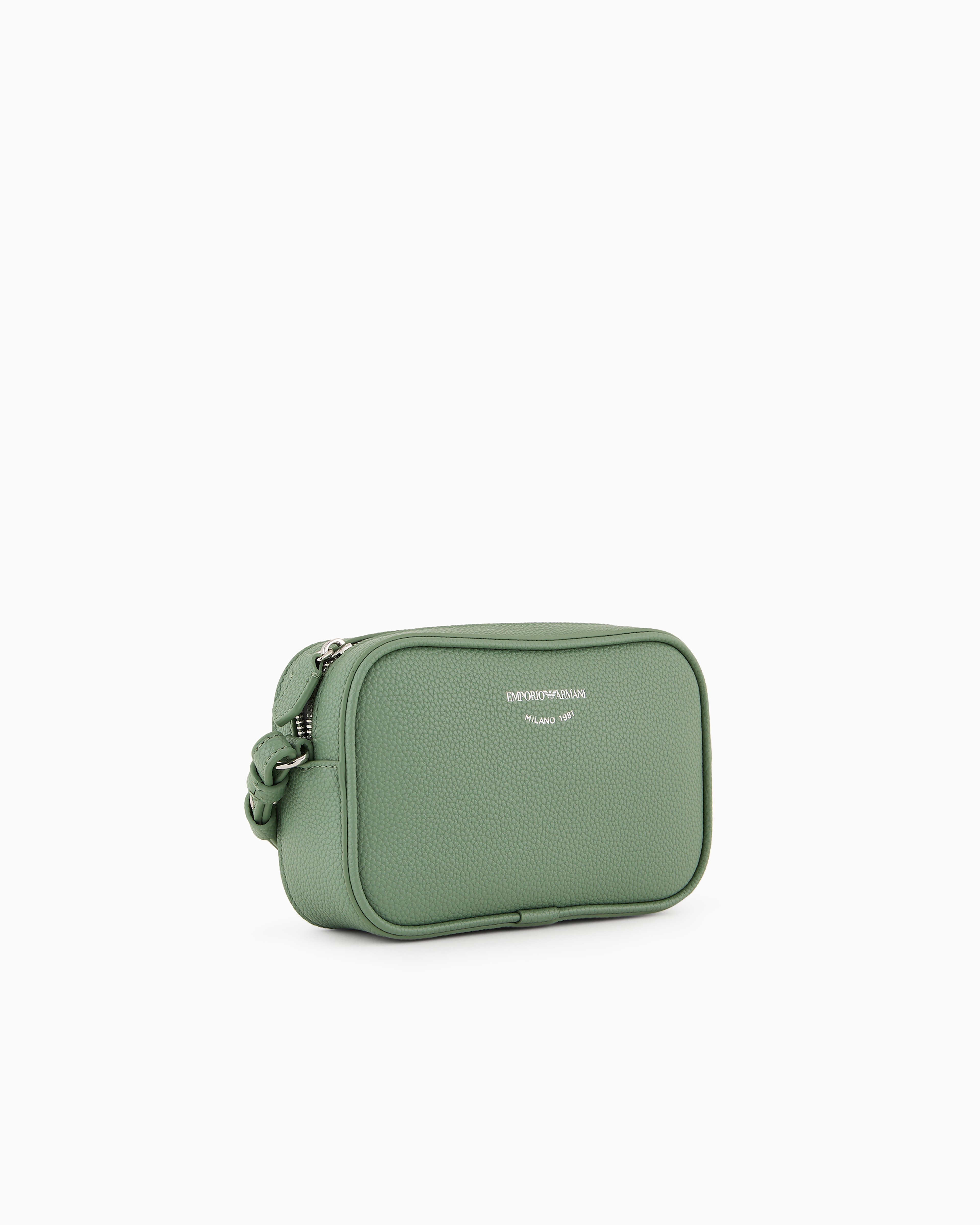 Shop Emporio Armani Deer-print Camera Case With Shoulder Strap In Light Green