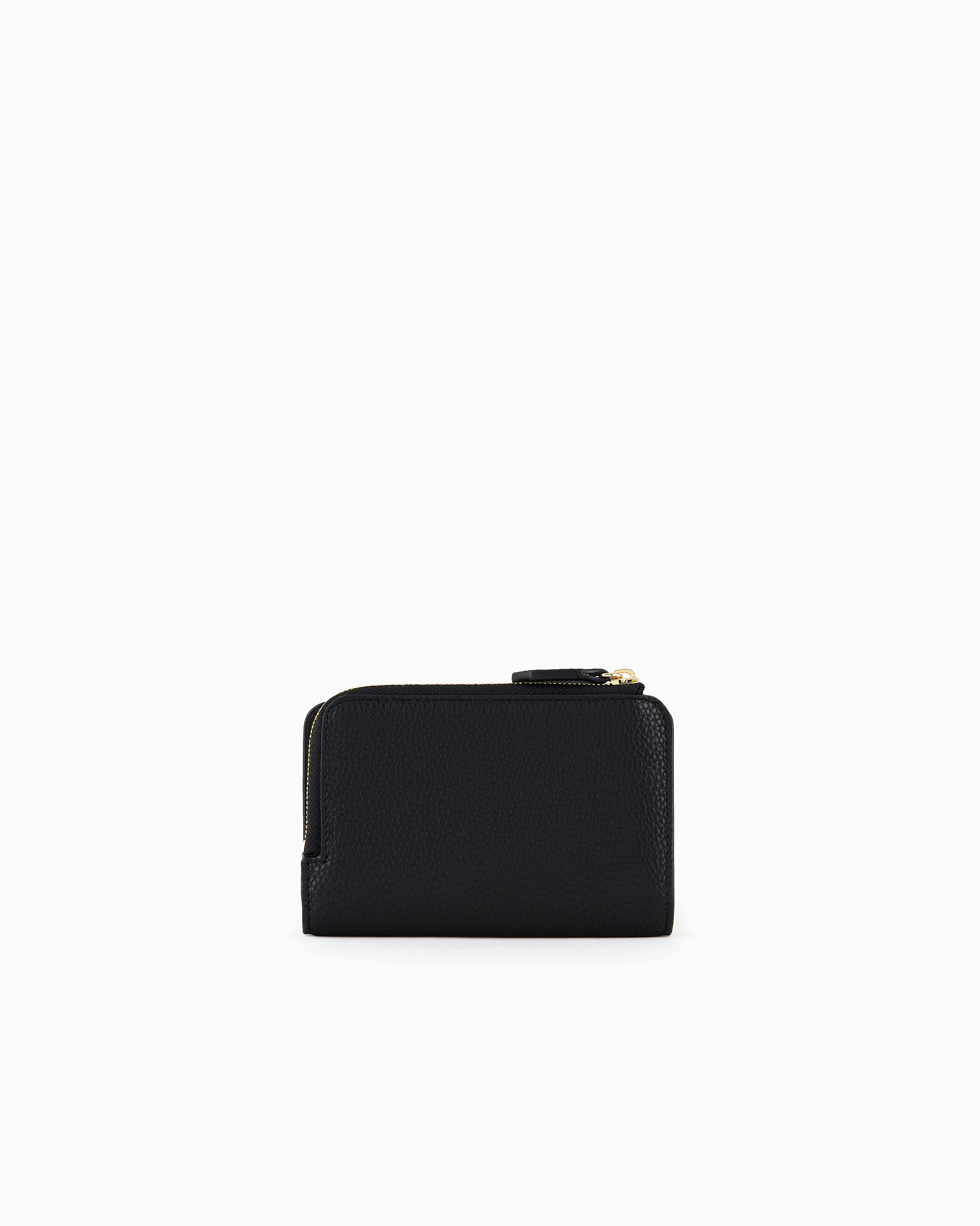 Emporio Armani Official Store Deer-print Myea Wallet With Coin Purse In Black