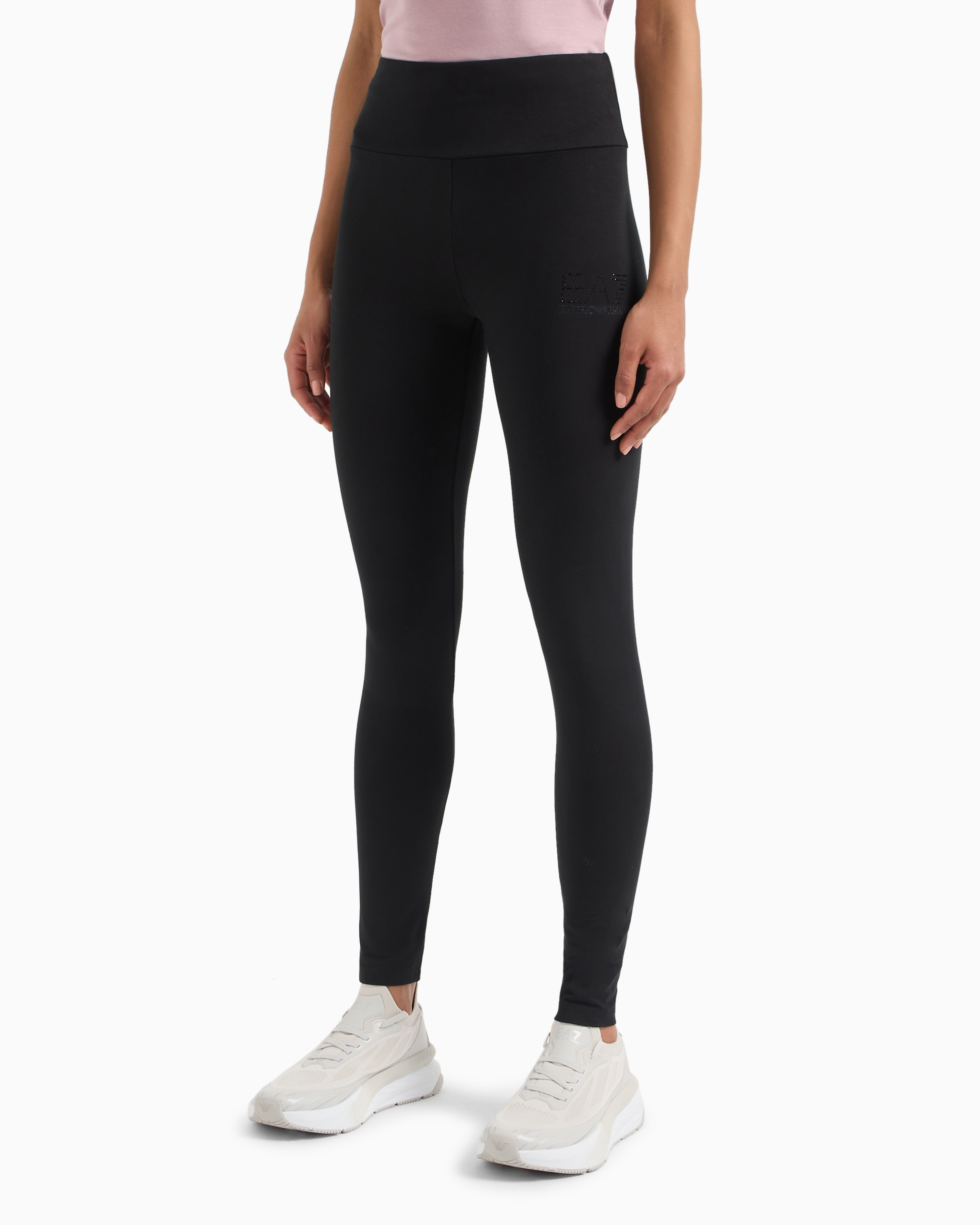 Logo Series recycled cotton-blend leggings EA7