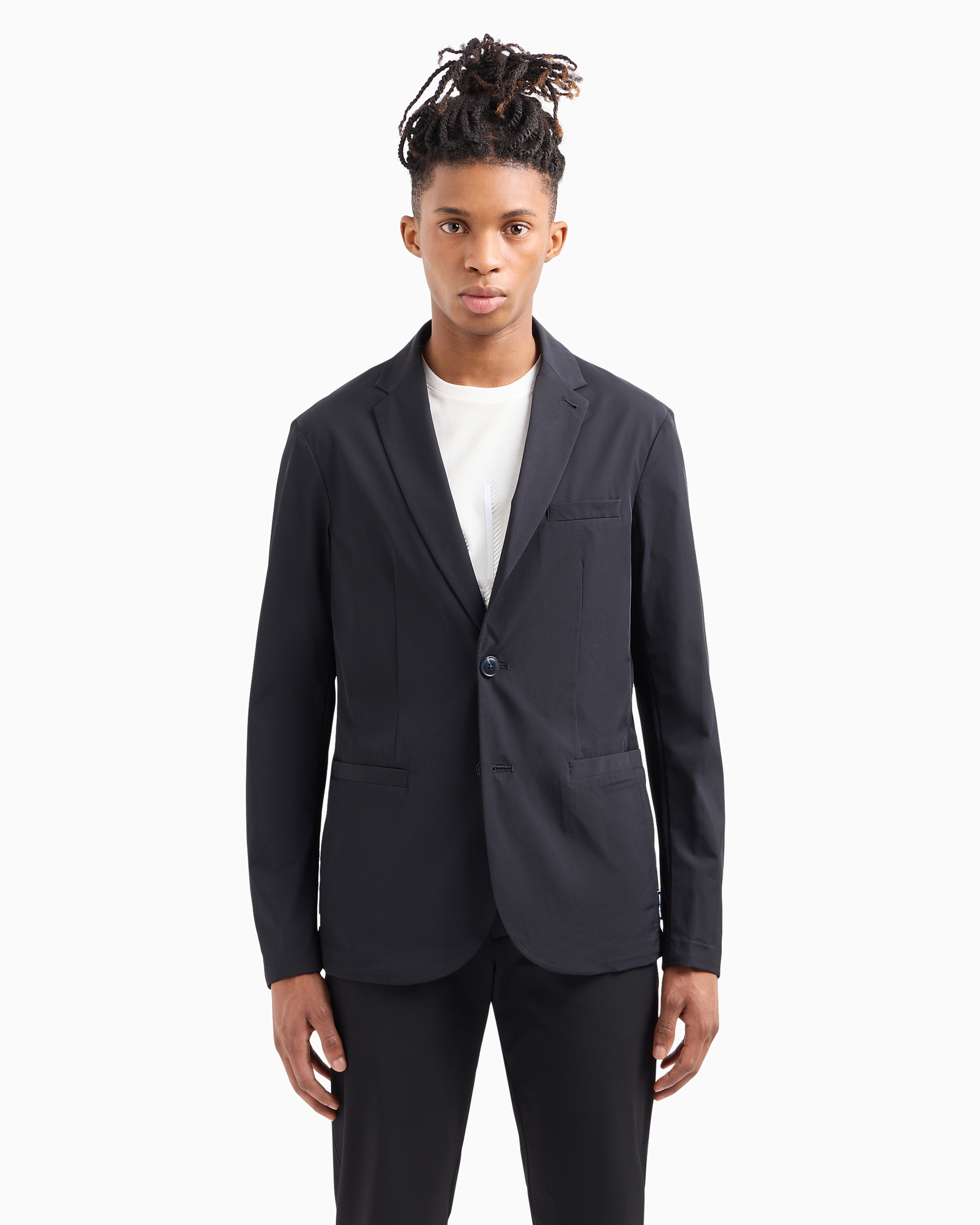 Armani Exchange Official Store Formal Jackets In Navy Blue