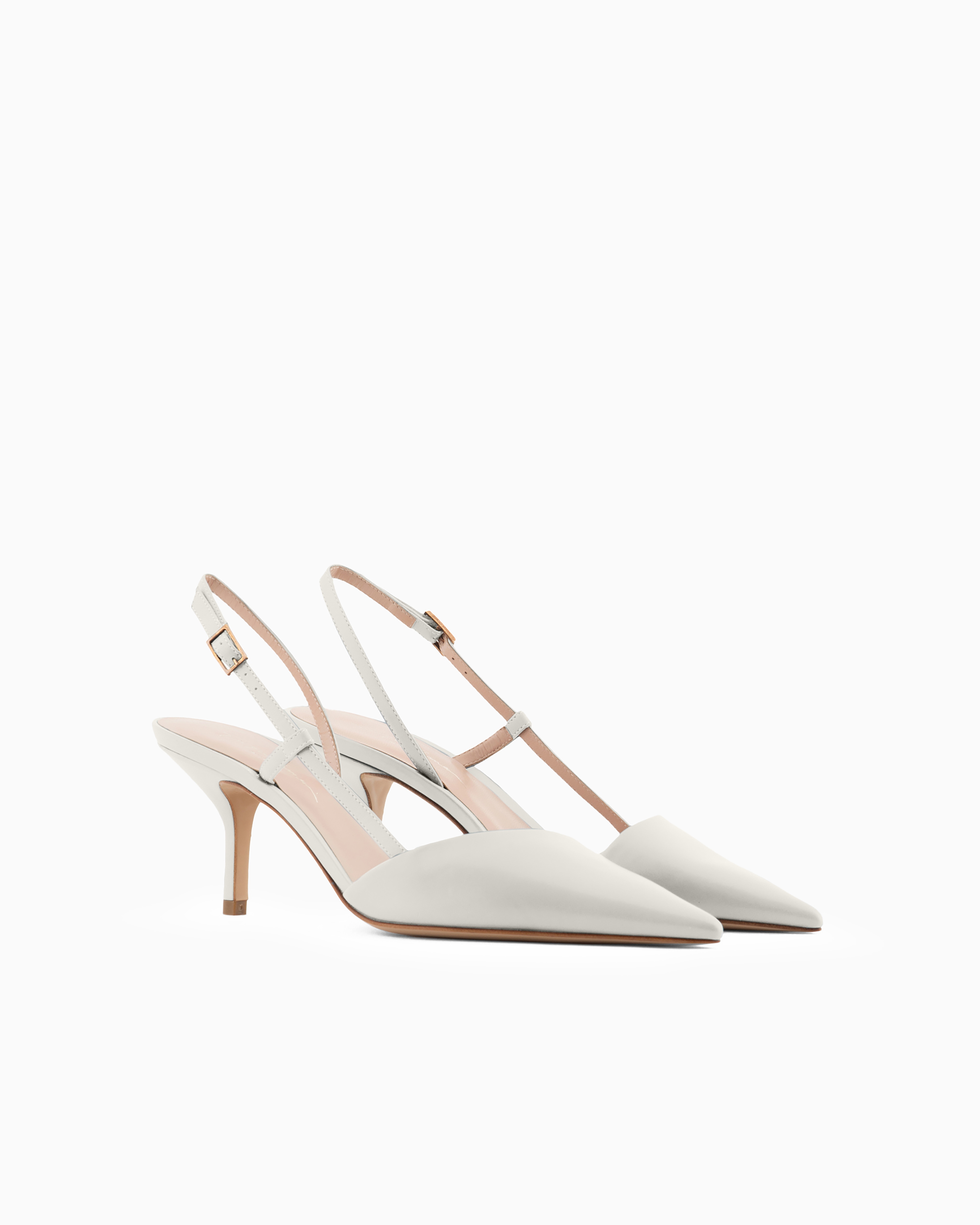 Giorgio Armani Official Store Heels In Pearl Gray