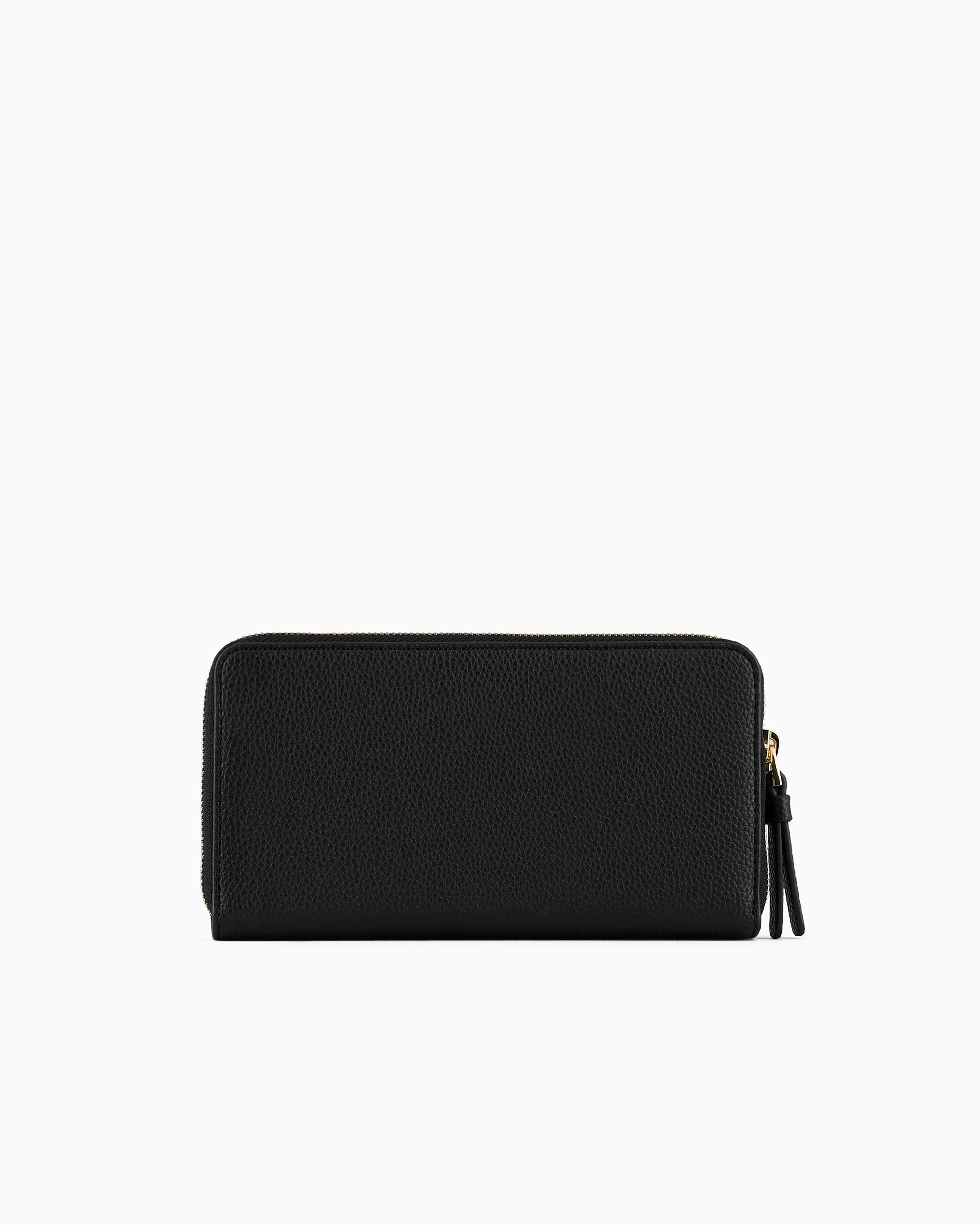 Emporio Armani Official Store Deer-print Myea Wallet With Wraparound Zip In Black