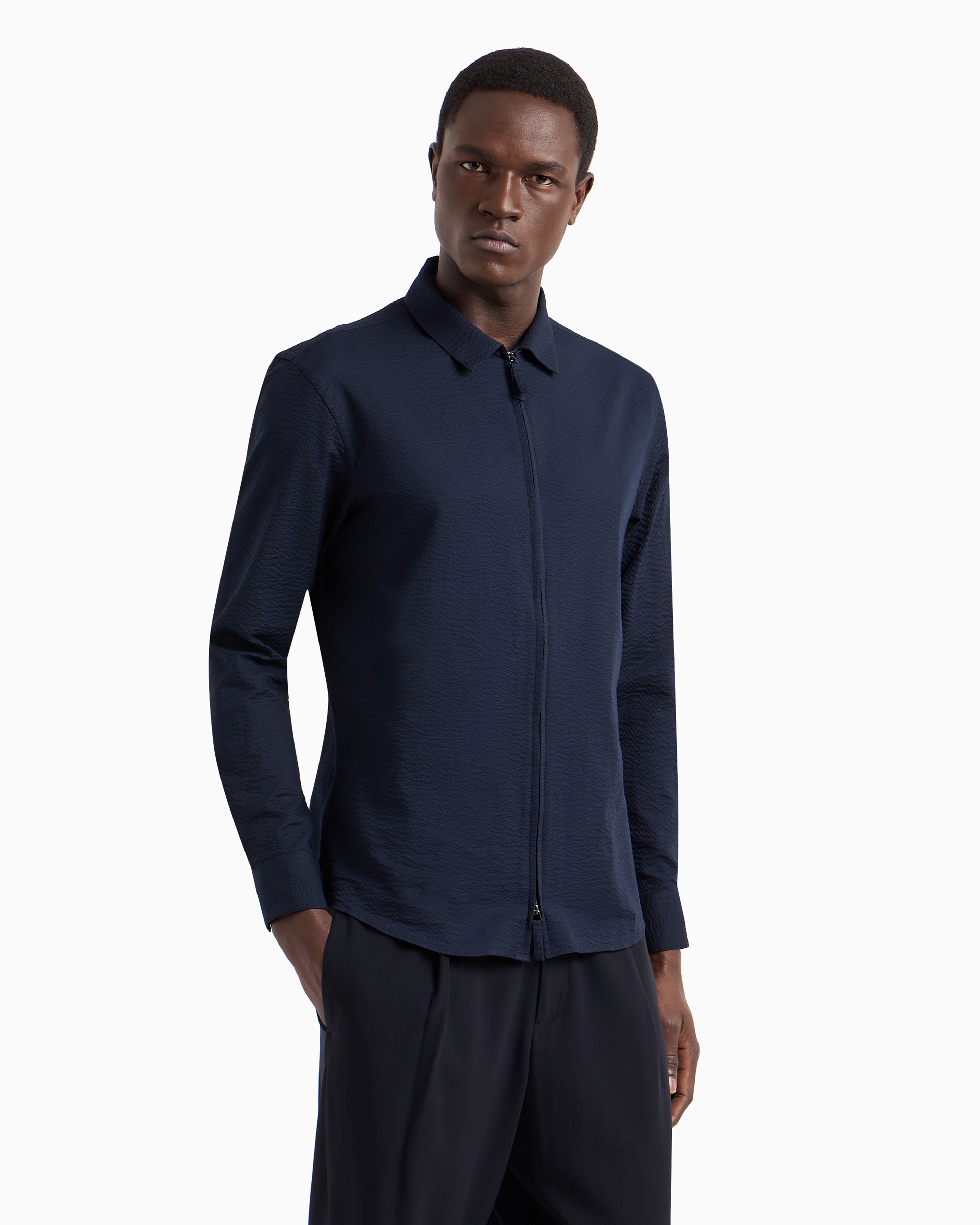 Giorgio Armani Shirt In Blue