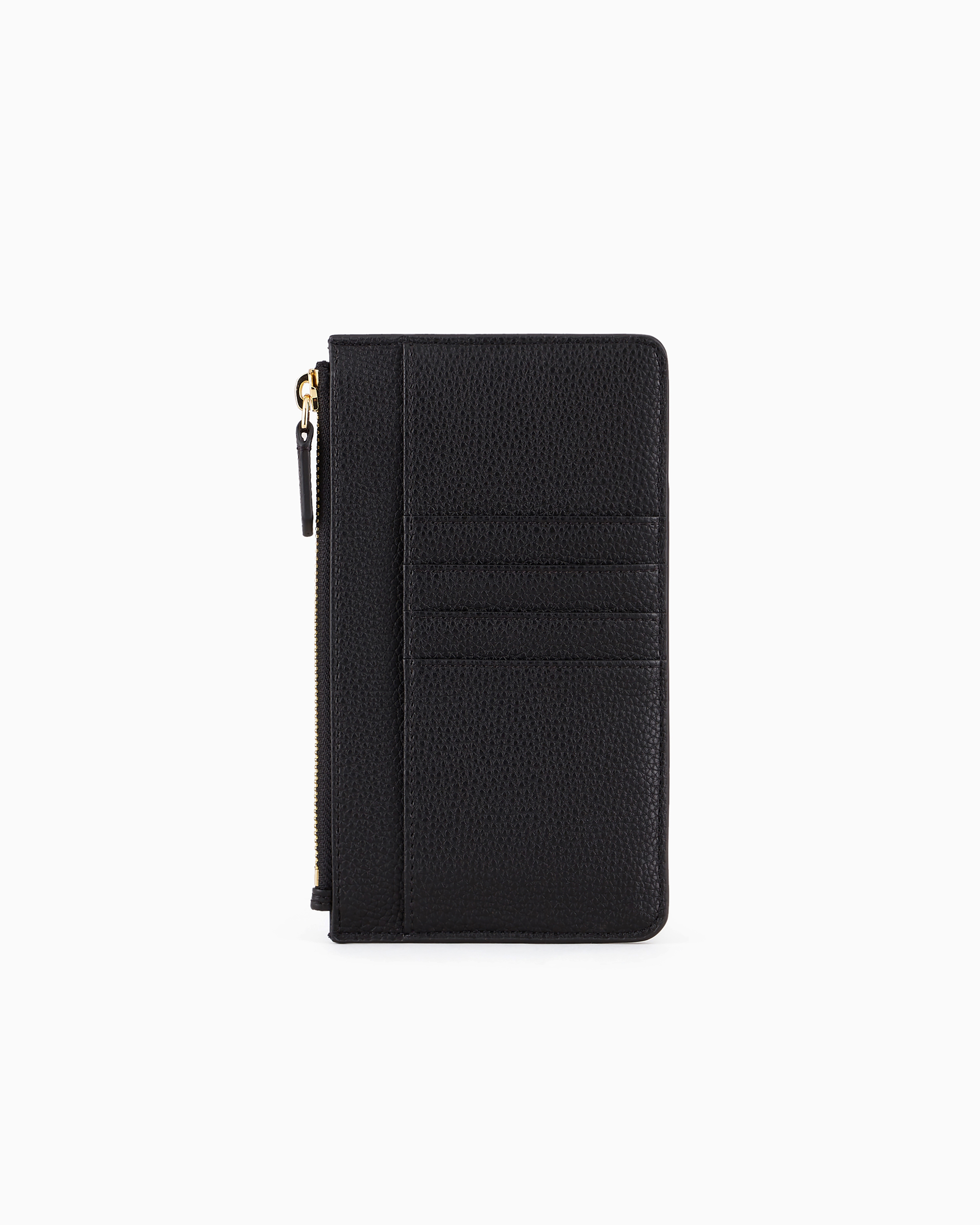 Shop Emporio Armani Deer-print Myea Phone Case With Zip And Pockets In Black