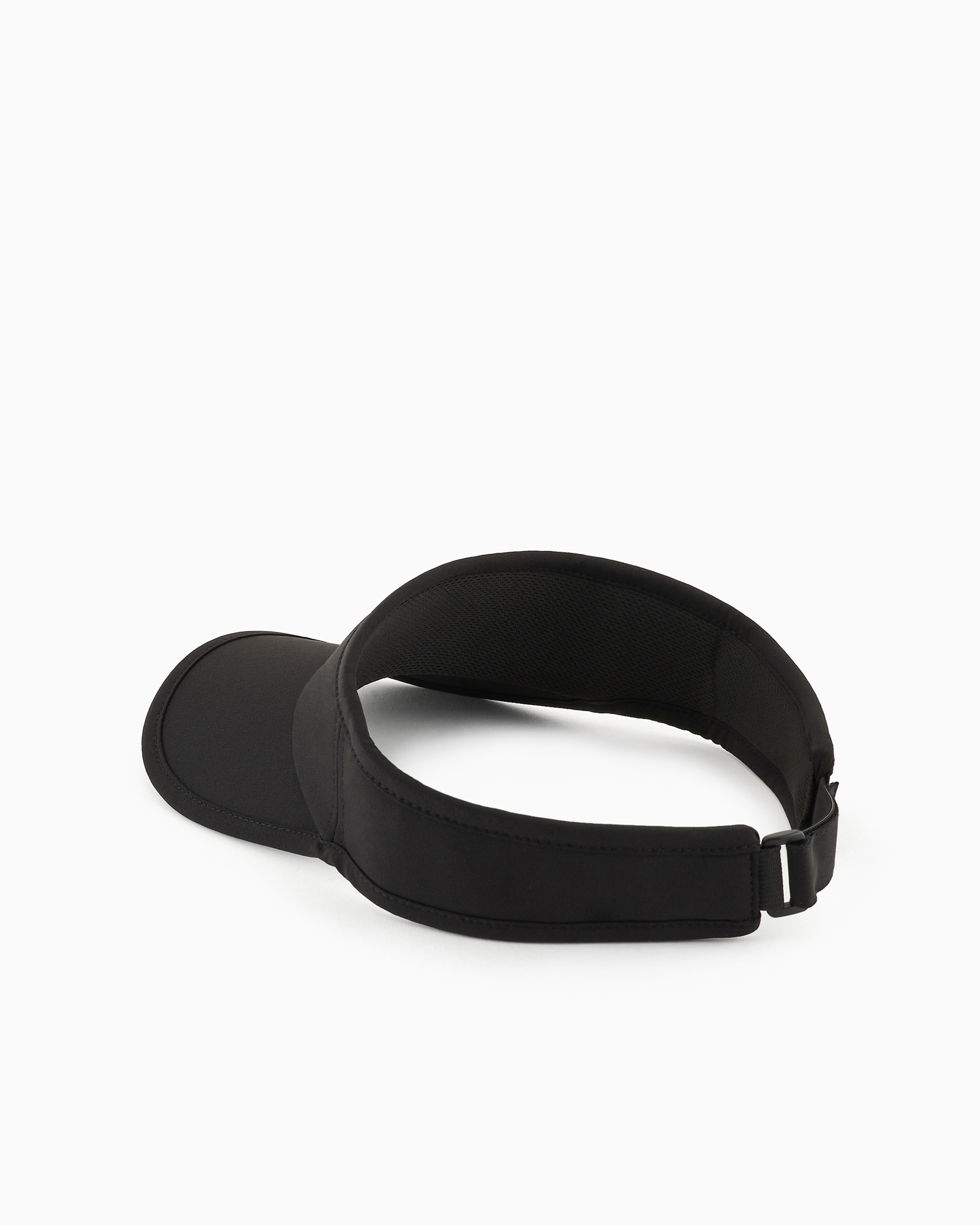 Ea7 Golf Pro Technical Fabric Visor In Black