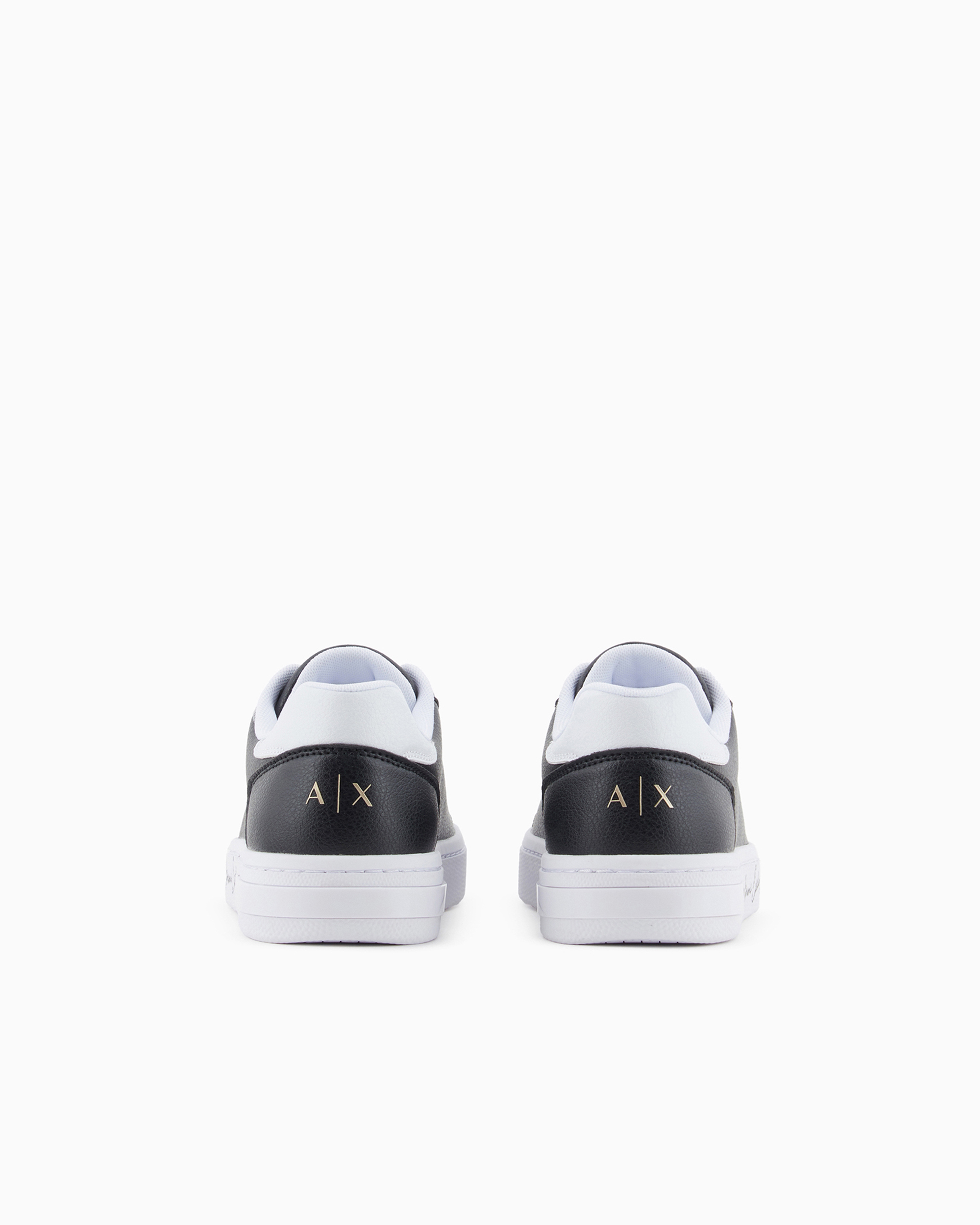 Shop Armani Exchange Sneakers With Signature Logo On The Sole In Black