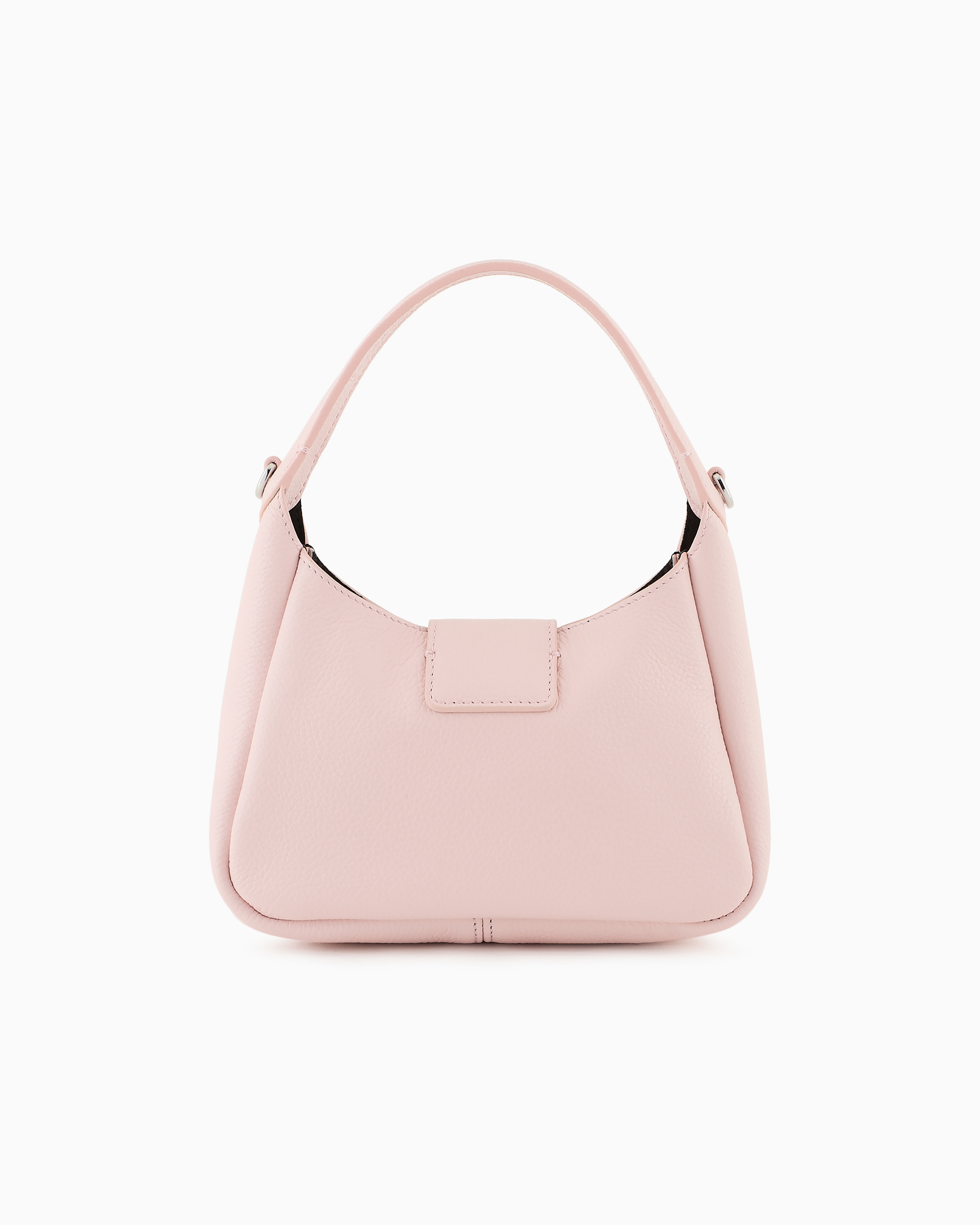 Emporio Armani Eagle-plaque Leather Shoulder Bag In Rosa Chiaro