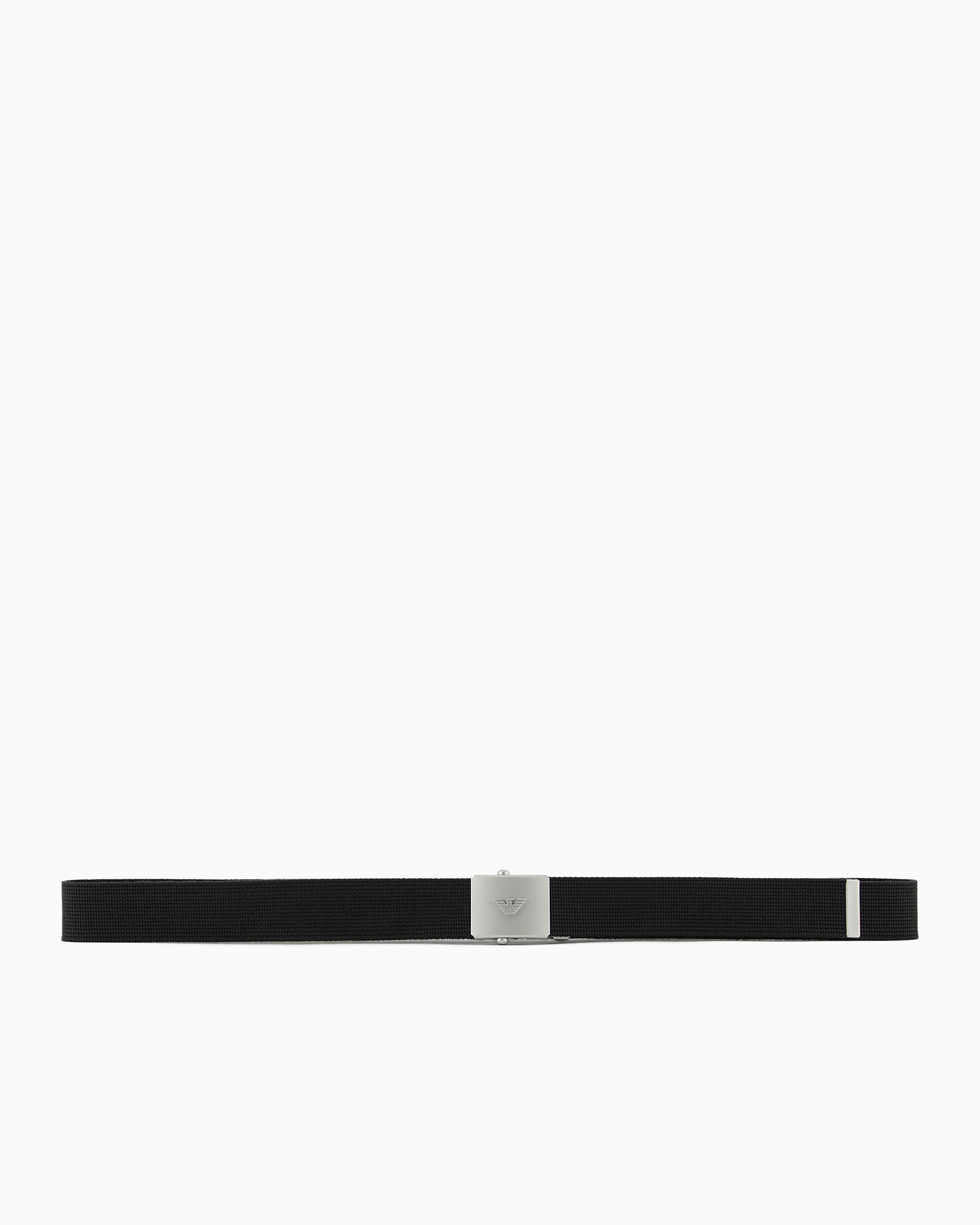 Shop Emporio Armani Asv Black Blue Capsule Collection Webbing Belt