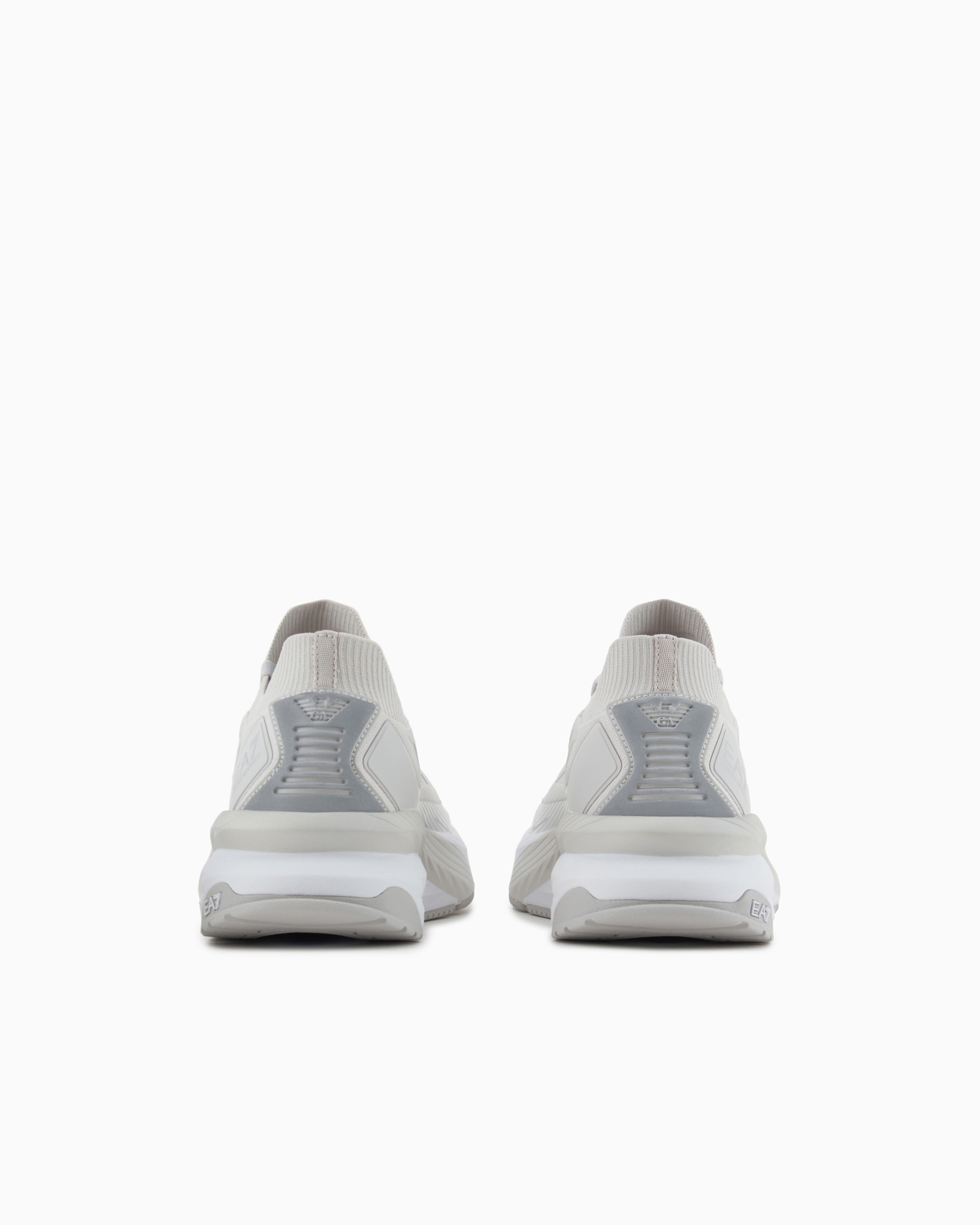 Ea7 Crusher Distance Chunky Sneakers In Beige
