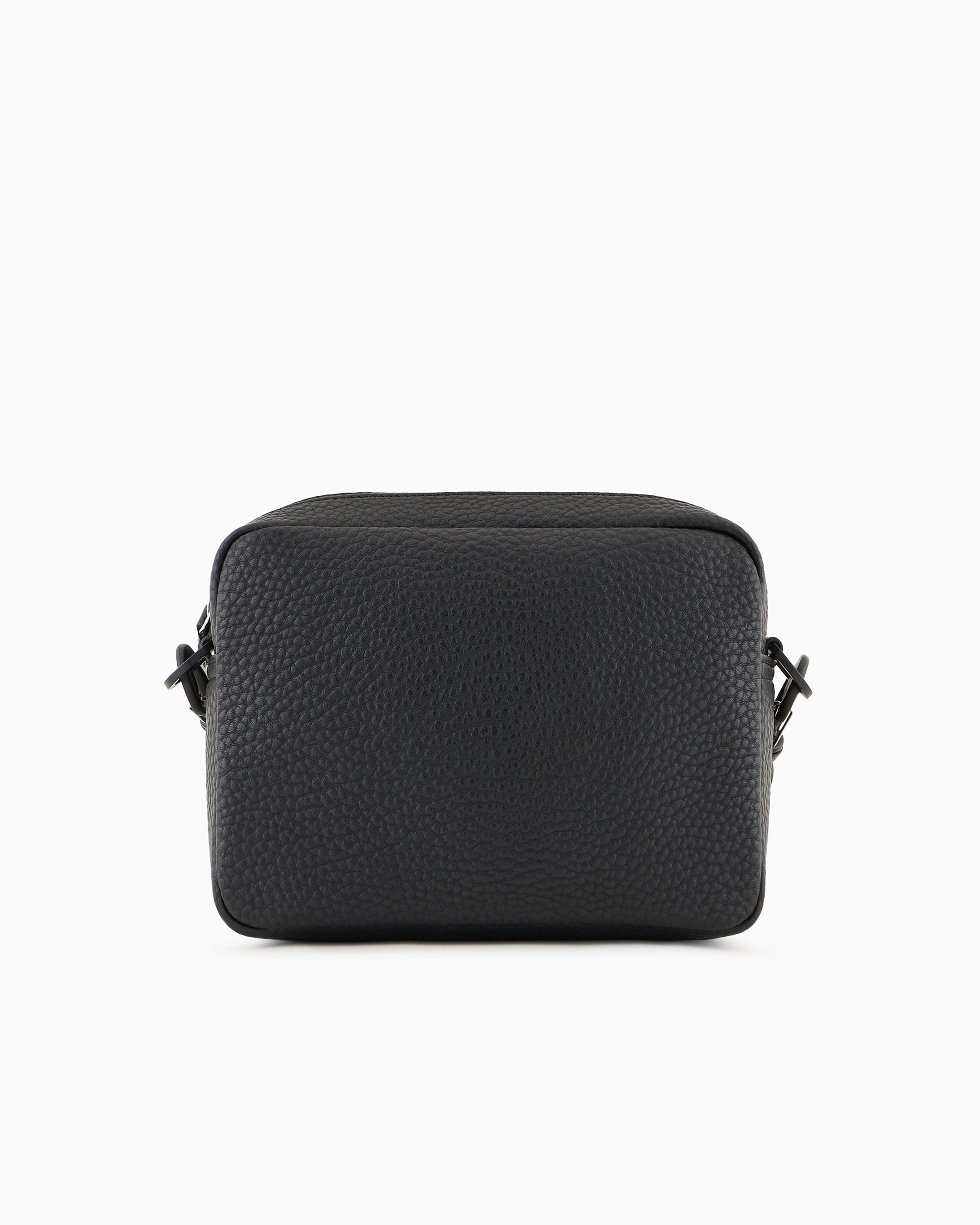 Shop Armani Exchange Camera Case Bag With Metal Logo In Black