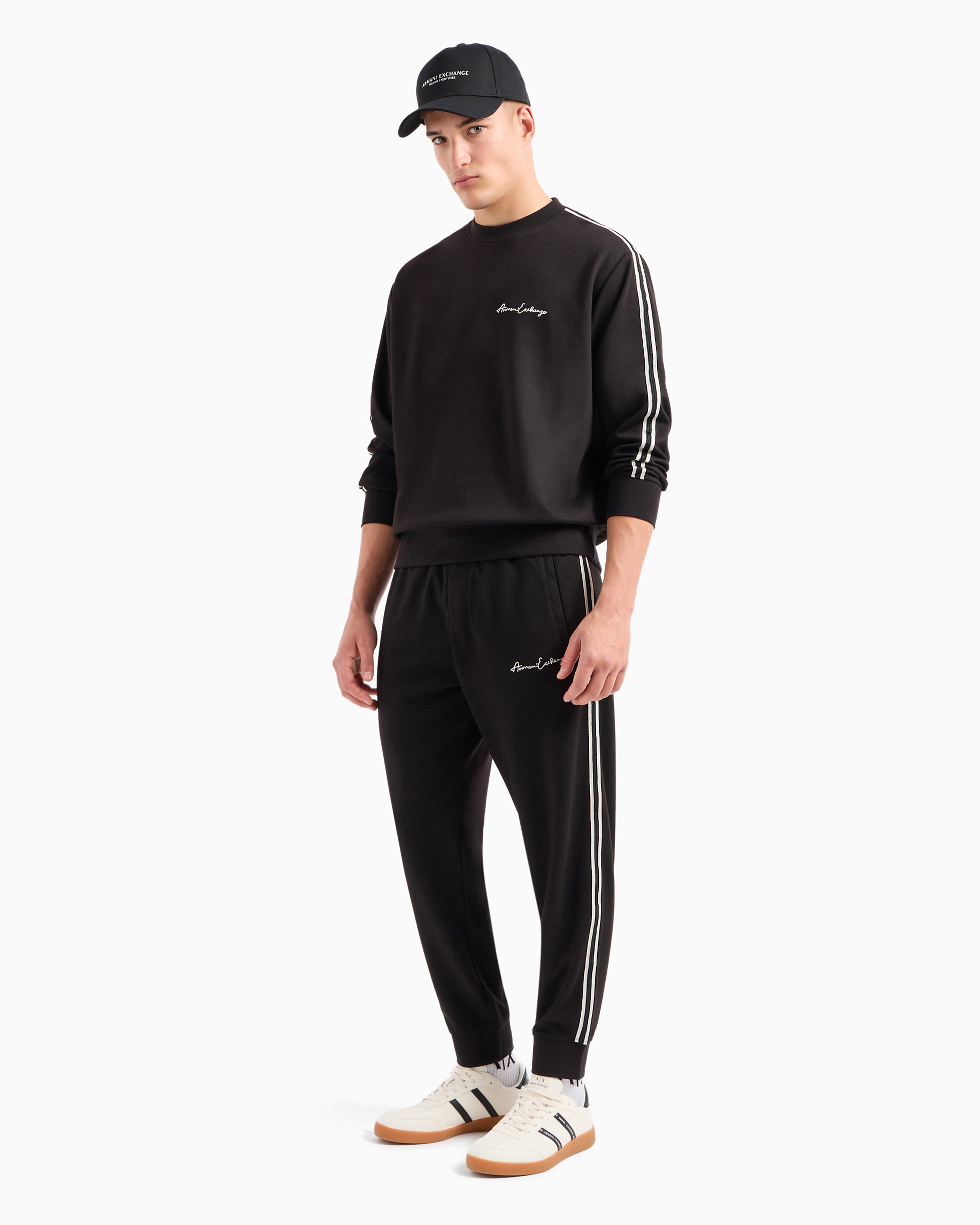 Armani Exchange Official Store Sweatshirts Without Hood In Black