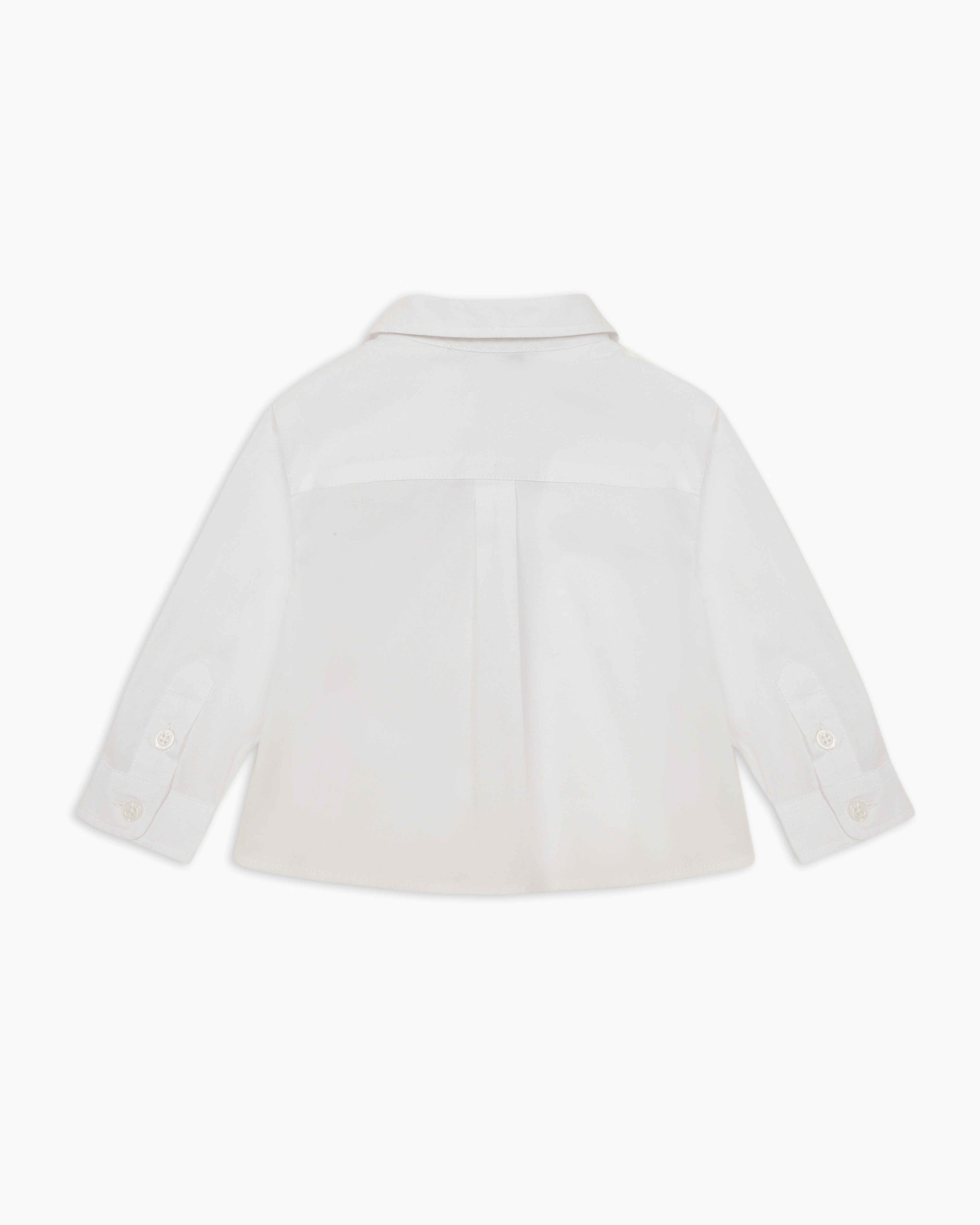 Shop Emporio Armani Stretch-cotton Shirt With Pocket And Logo Embroidery In White