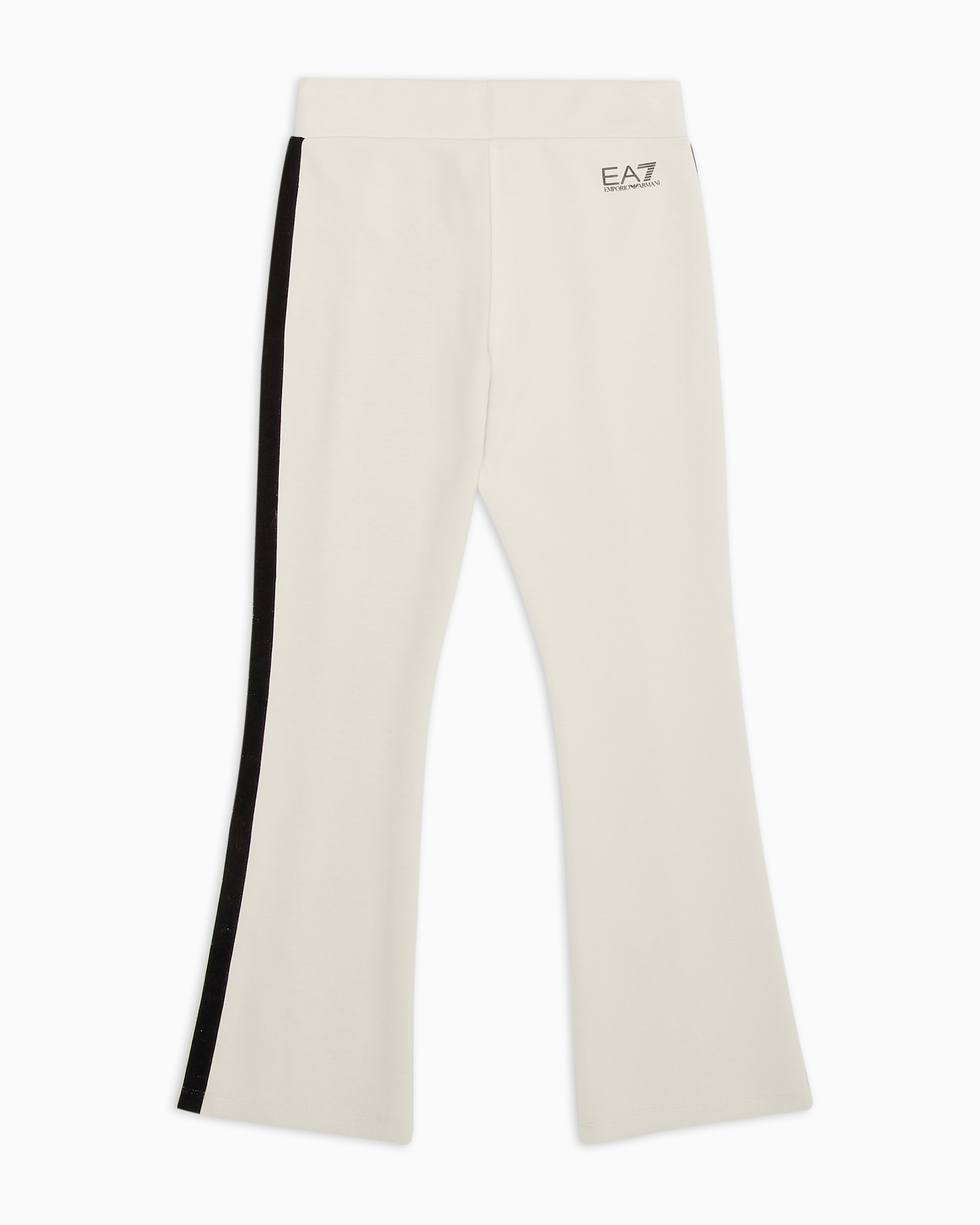Ea7 Precious Girl Modal-blend Trousers In White