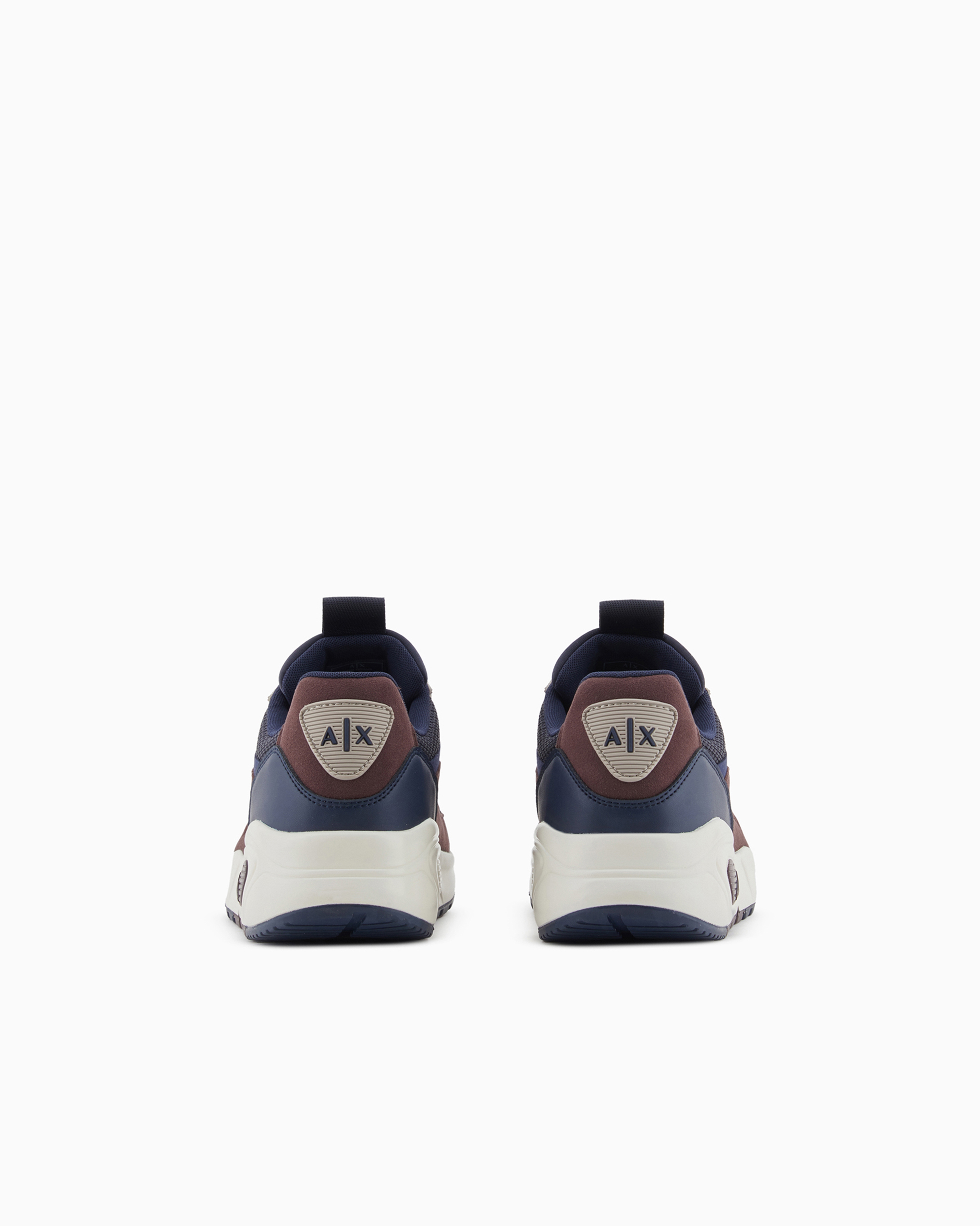 Shop Armani Exchange Sneakers With Logo In Blue