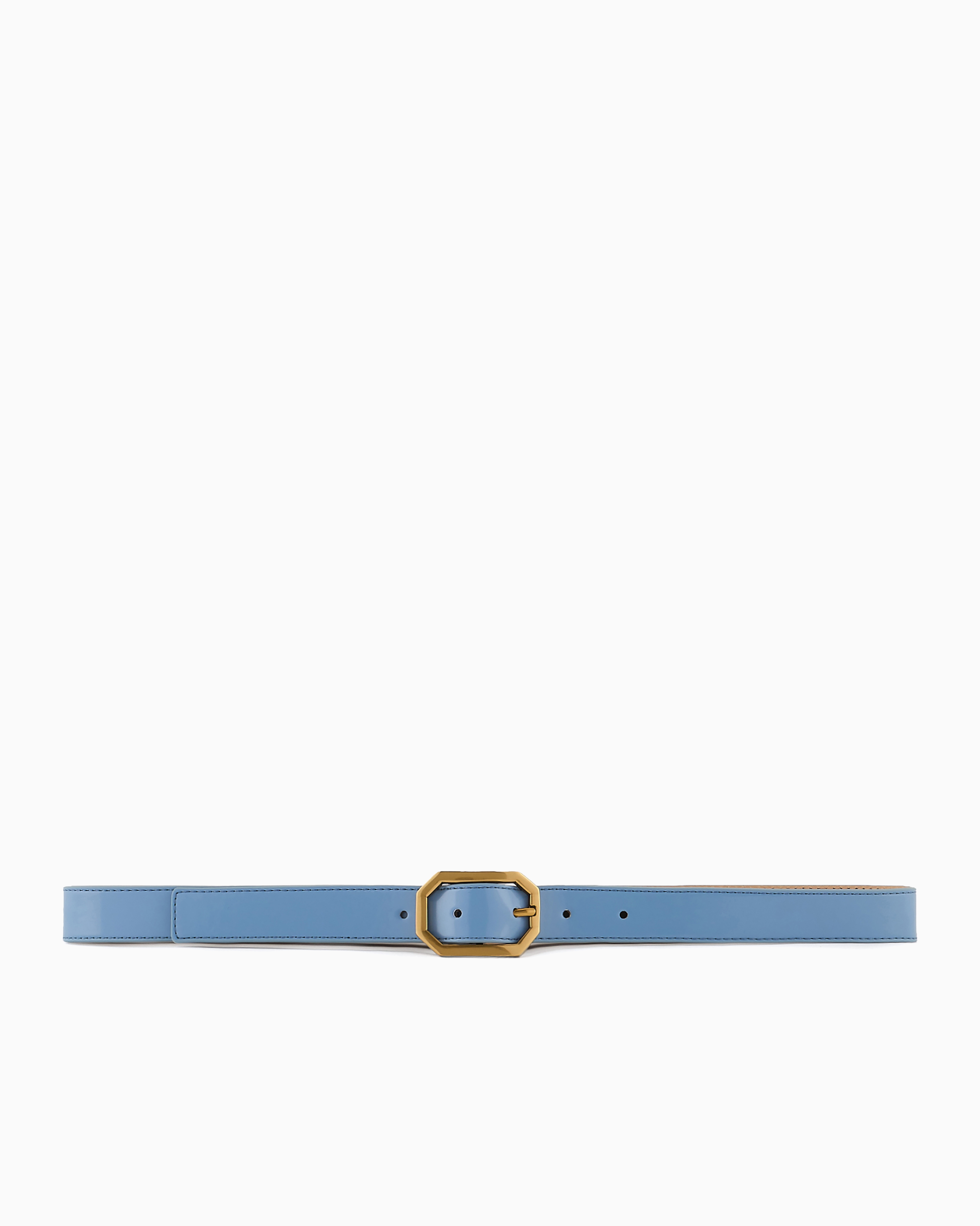 Shop Emporio Armani Brushed Finish Belt In Azure