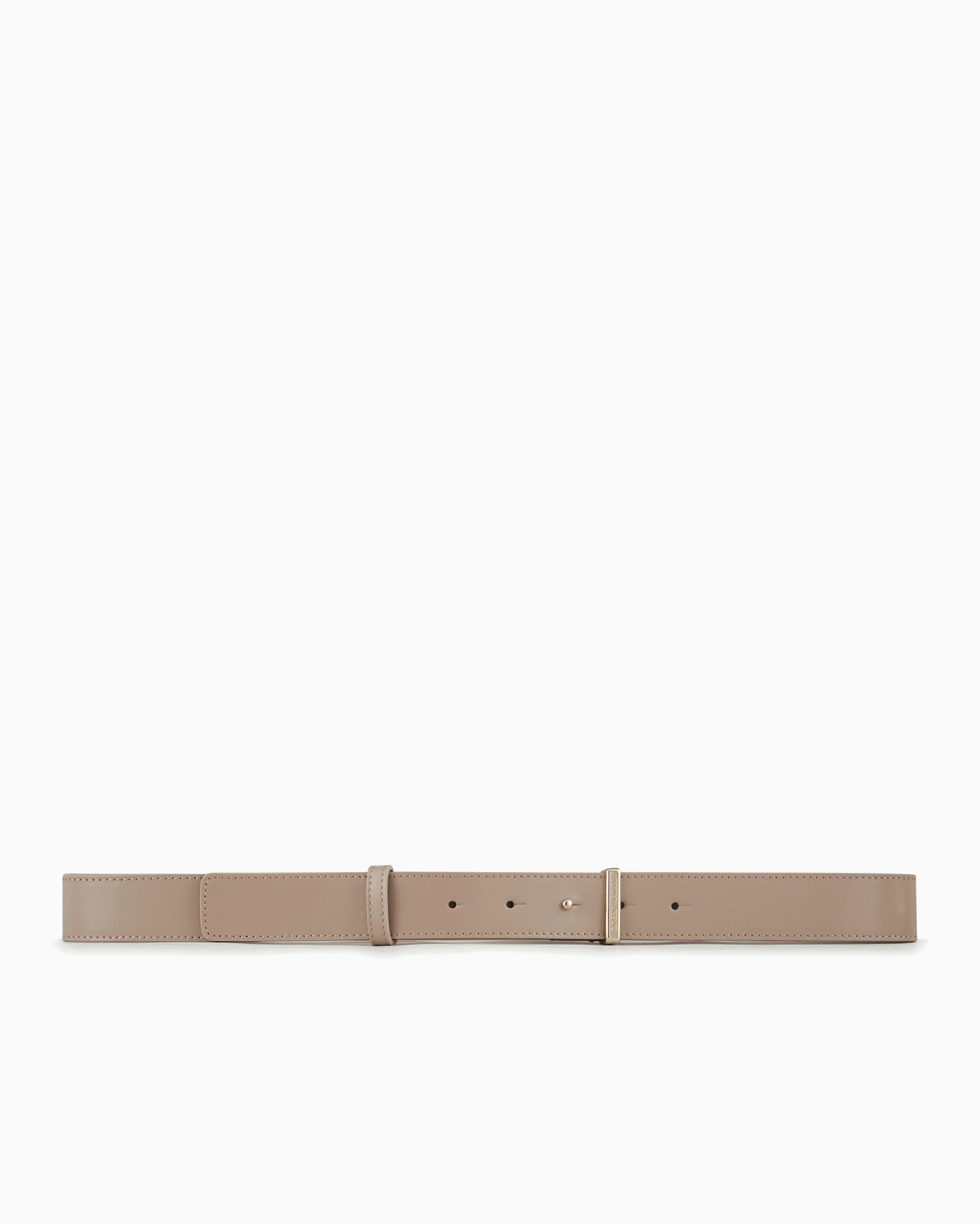 Giorgio Armani Official Store Palmellato-leather La Prima Belt In Beige