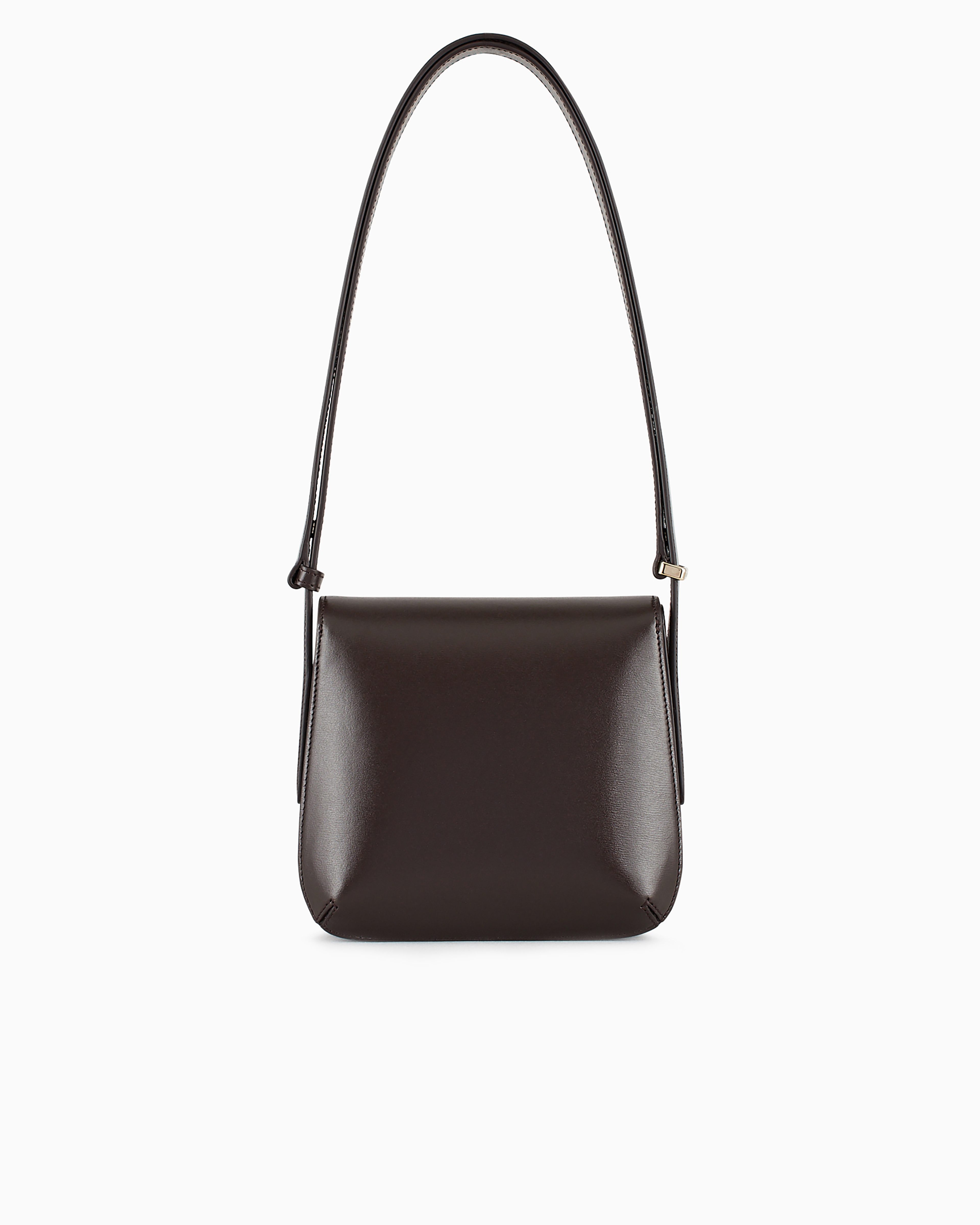 Giorgio Armani Official Store Small Palmellato-leather La Prima Bag In Brown