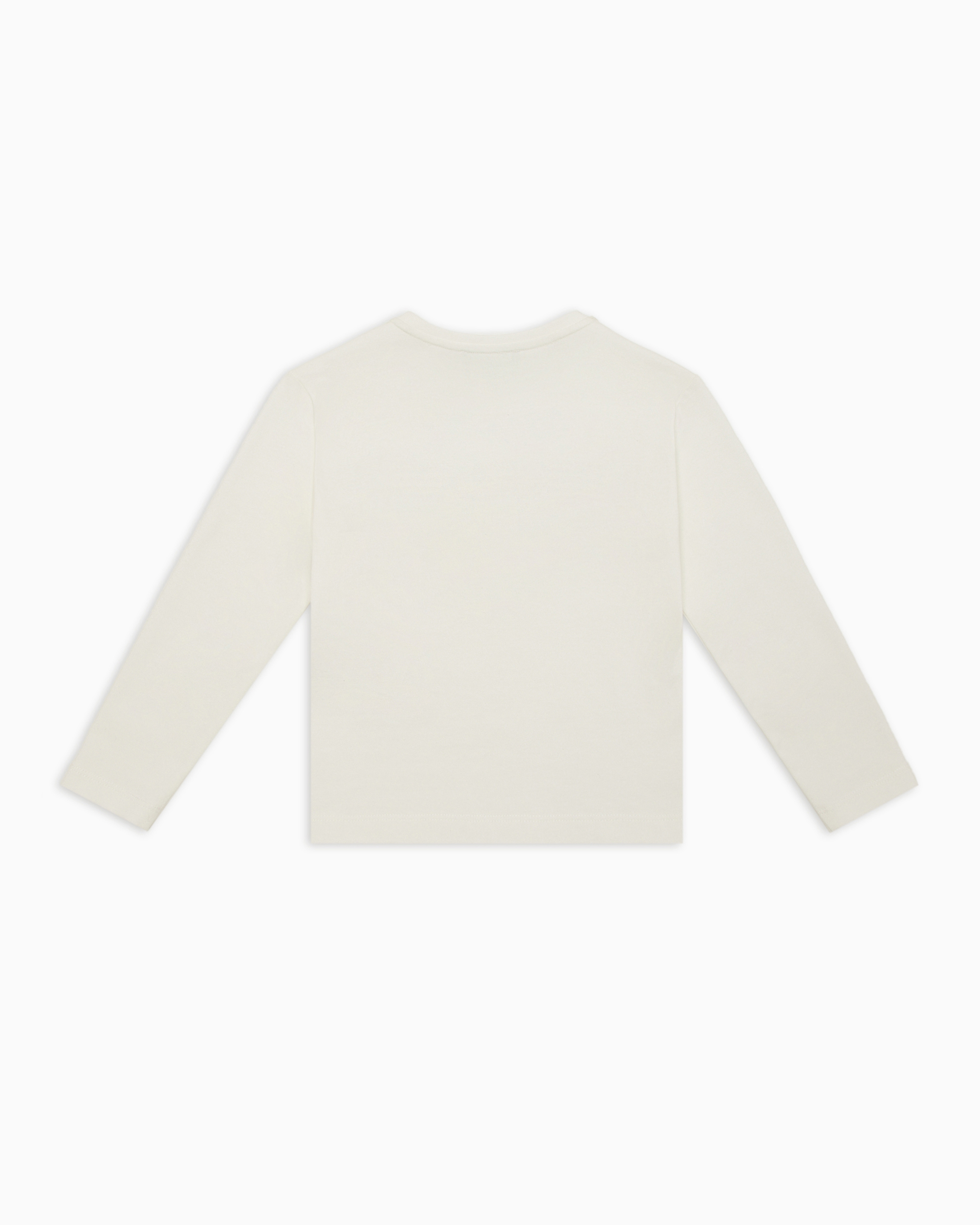 Shop Emporio Armani Asv Jersey Jumper With Oversized Multicoloured Gradient Eagle In Blanc