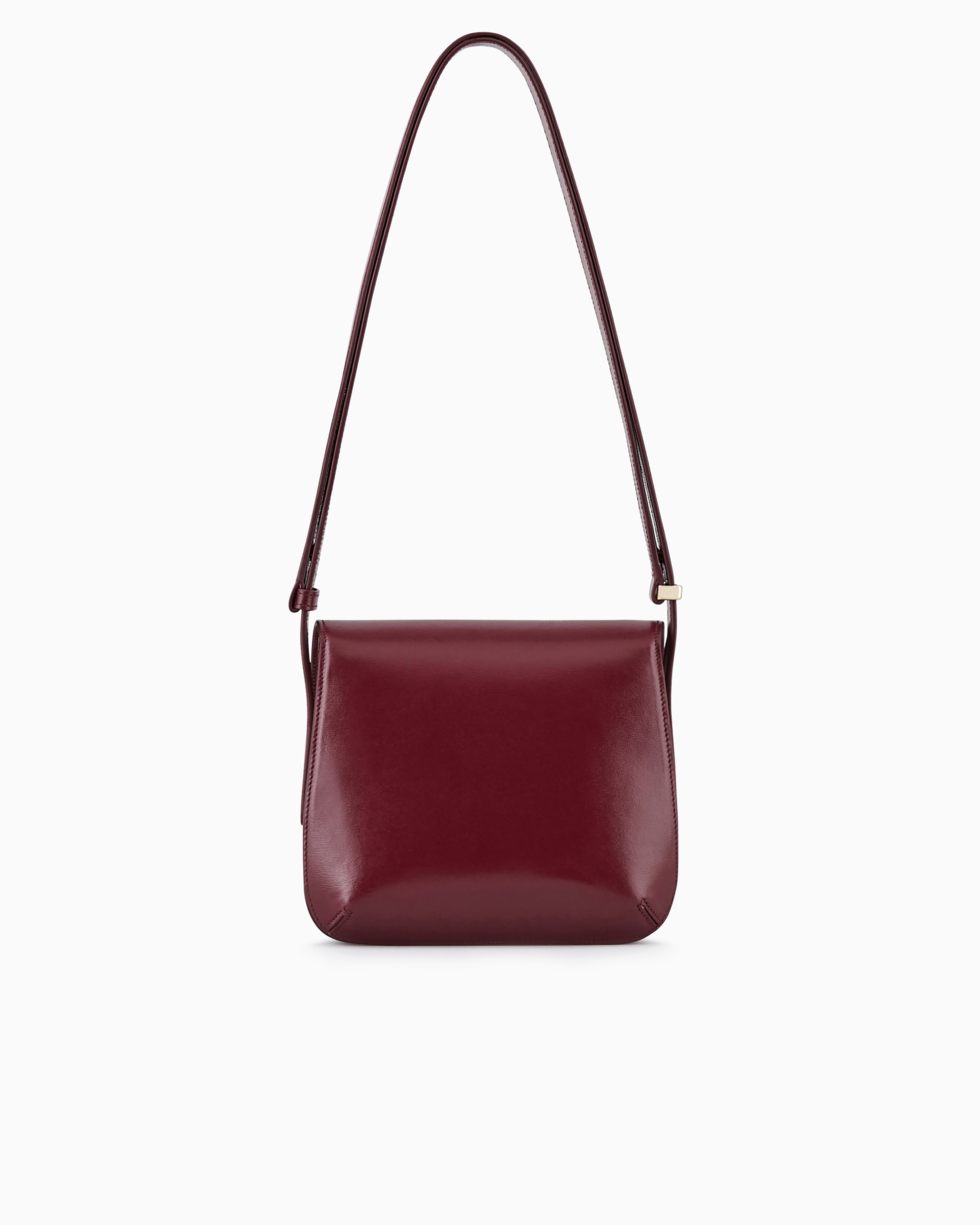 Giorgio Armani Official Store Small Palmellato-leather La Prima Bag In Bordeaux