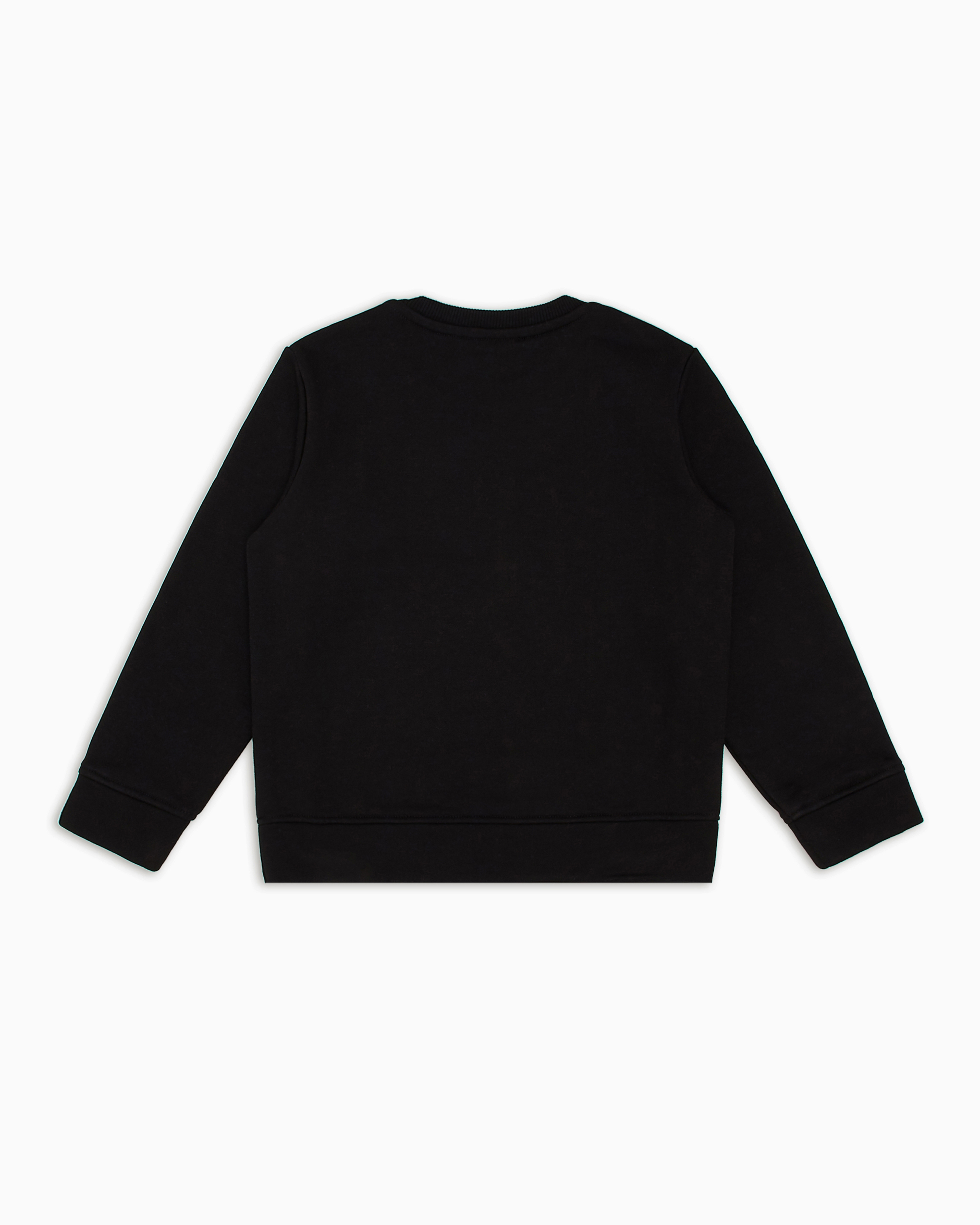 Emporio Armani Modal-blend Logo Sweatshirt In Black