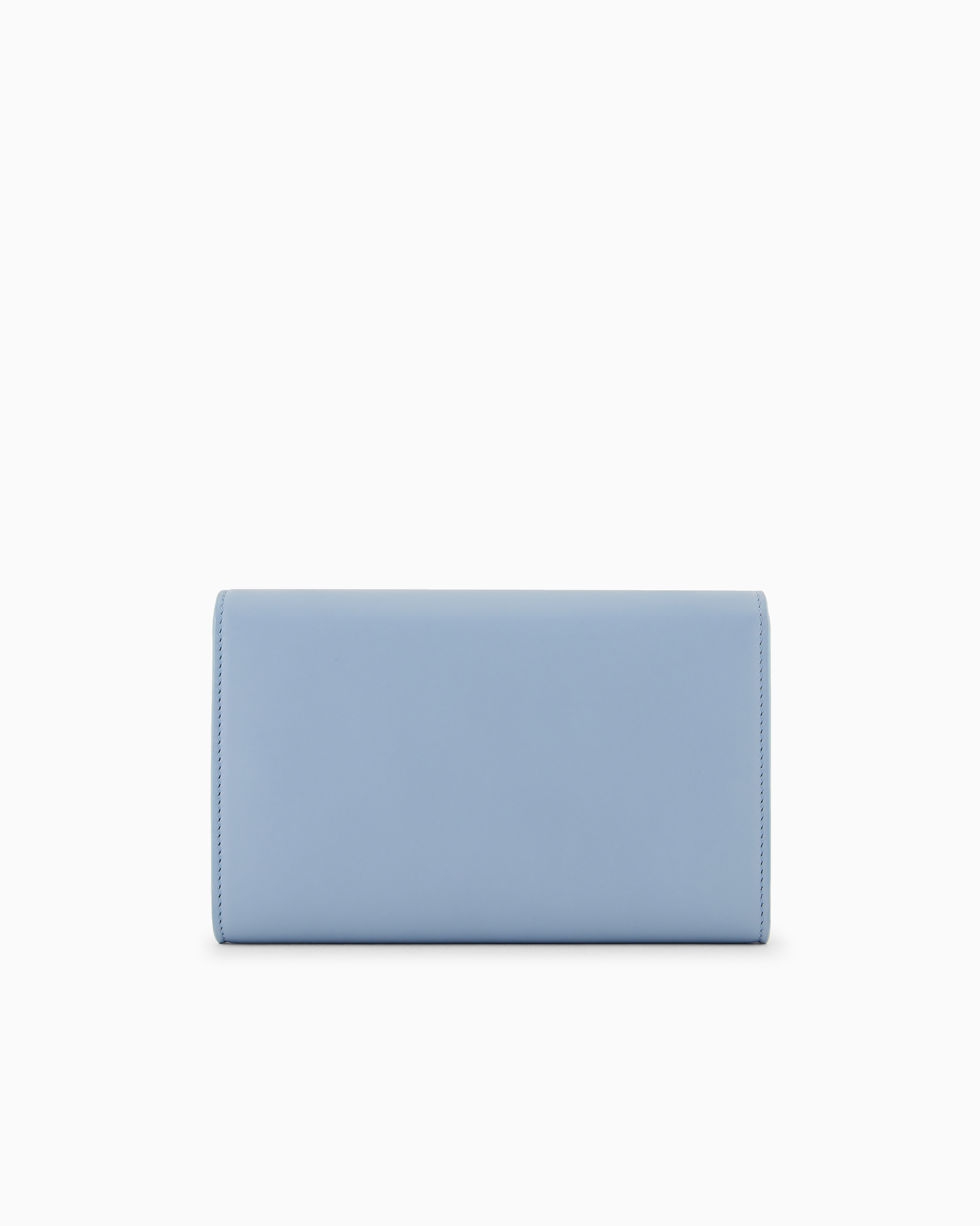 Shop Giorgio Armani Glossy Leather La Prima Clutch Bag In Azure