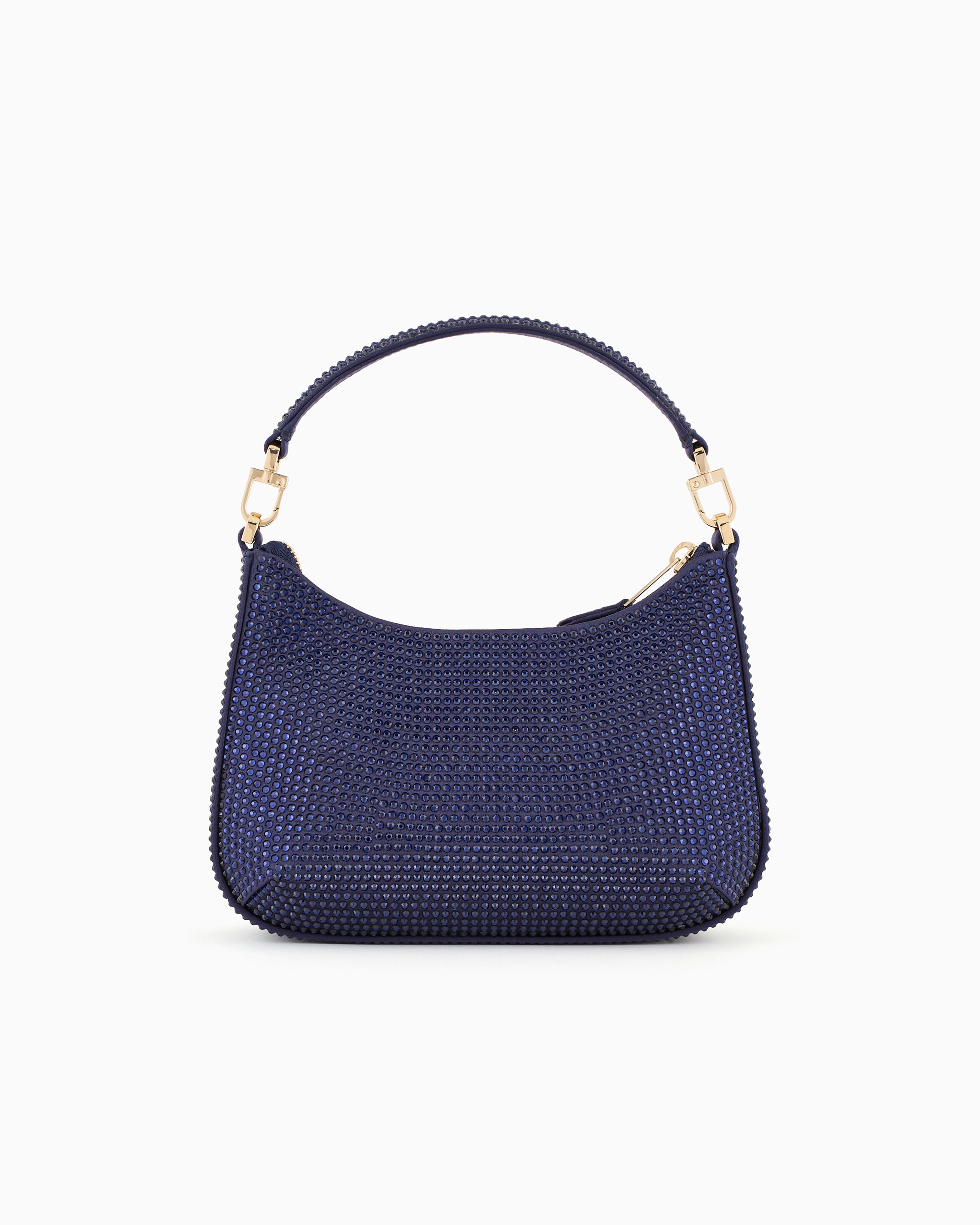 Giorgio Armani Satin And Rhinestone La Prima Mini Handbag In Blue