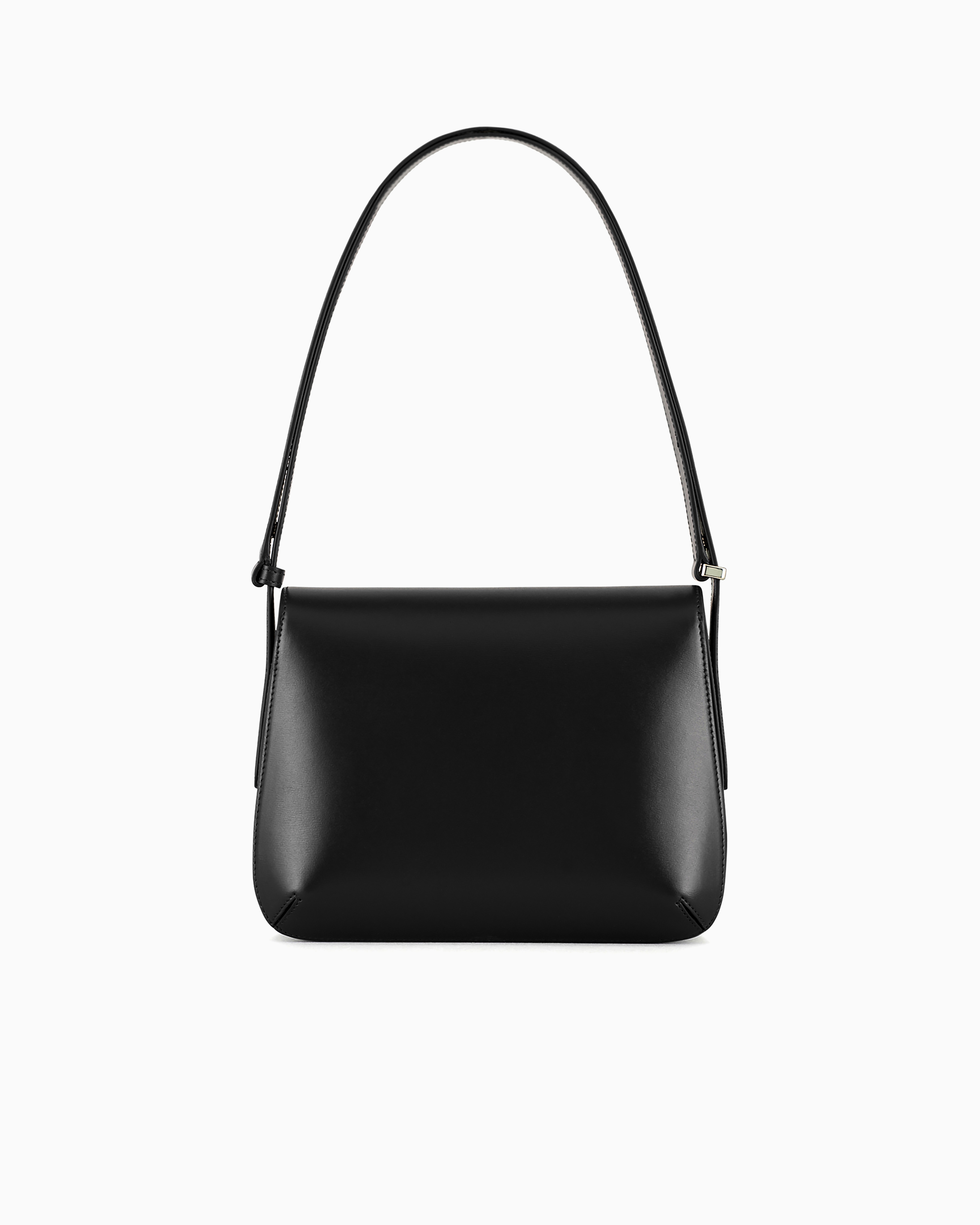 Giorgio Armani Large Palmellato Leather La Prima Bag In Noir