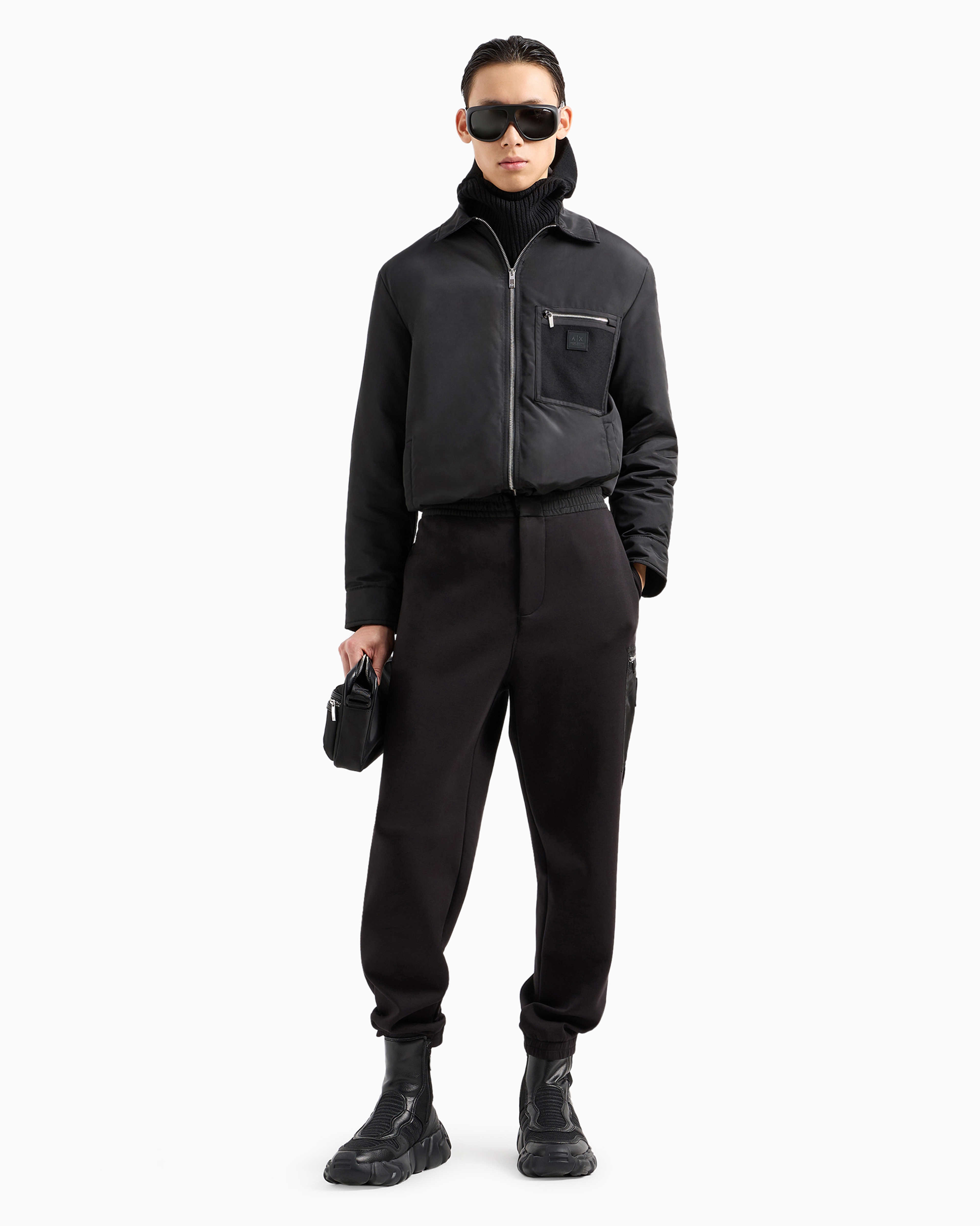 ARMANI EXCHANGE OVERSIZED TROUSERS WITH ZIP POCKET 