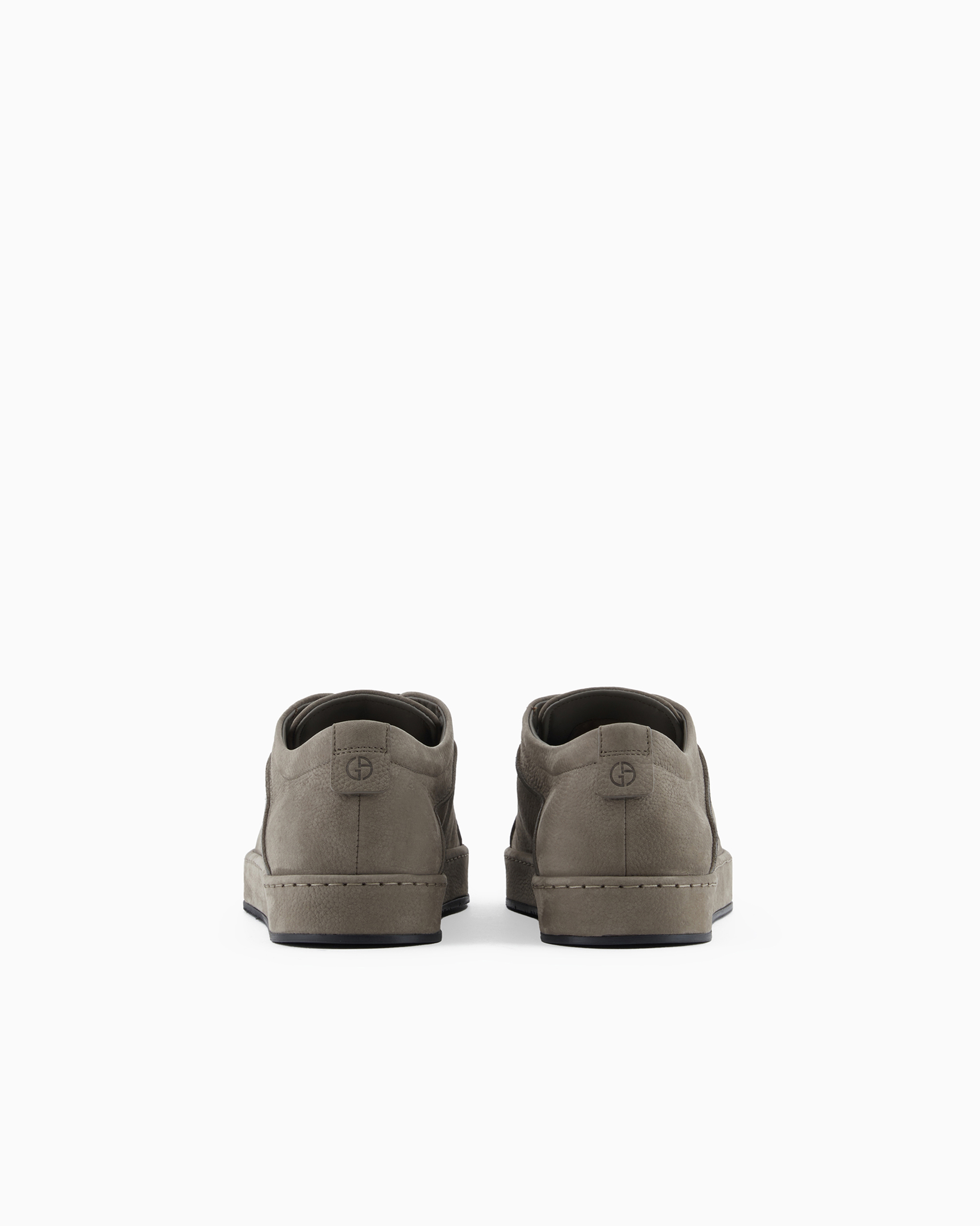 Giorgio Armani Official Store Nubuck Sneakers In Green