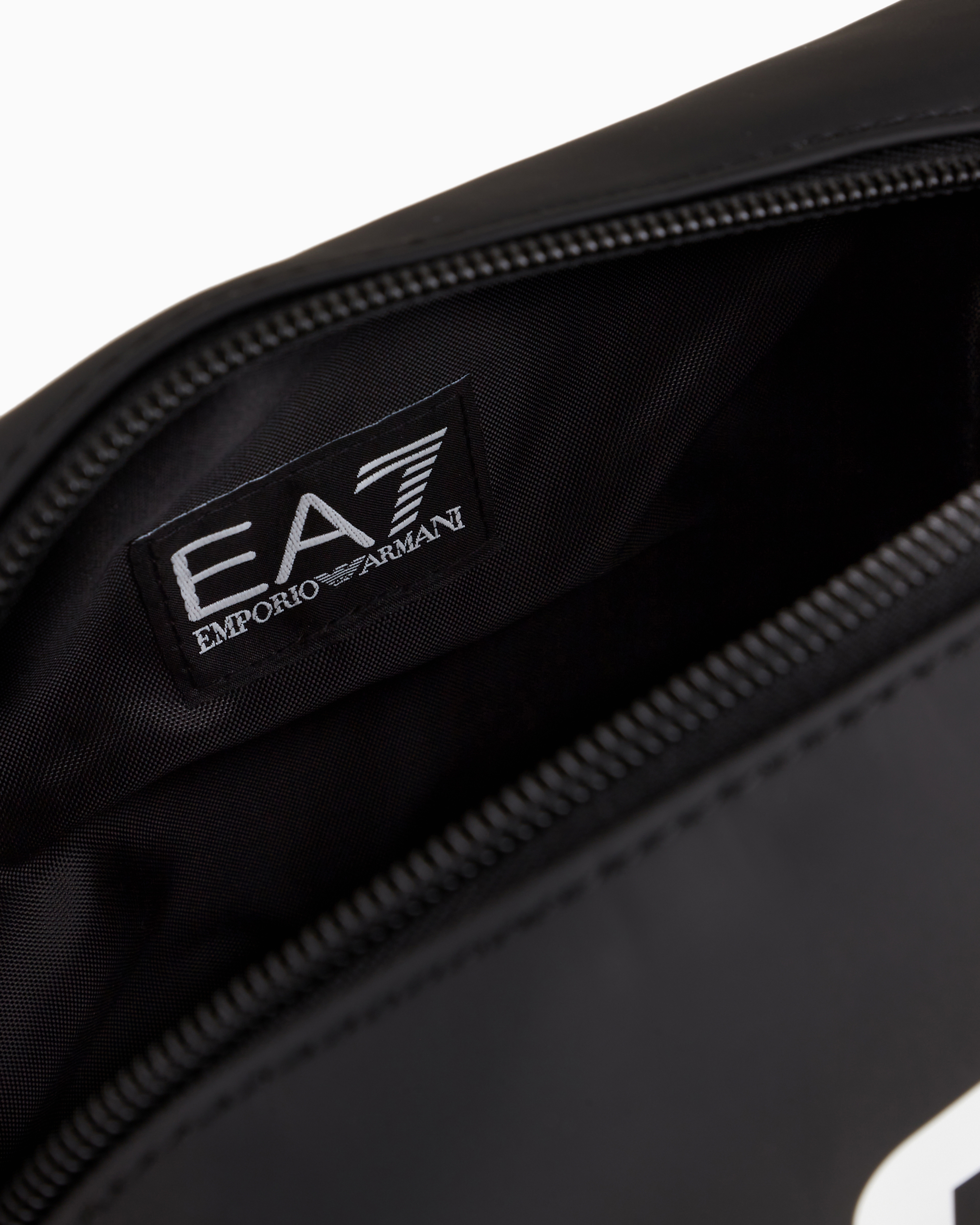 Ea7 Official Store Washbag With Oversized Logo In Black