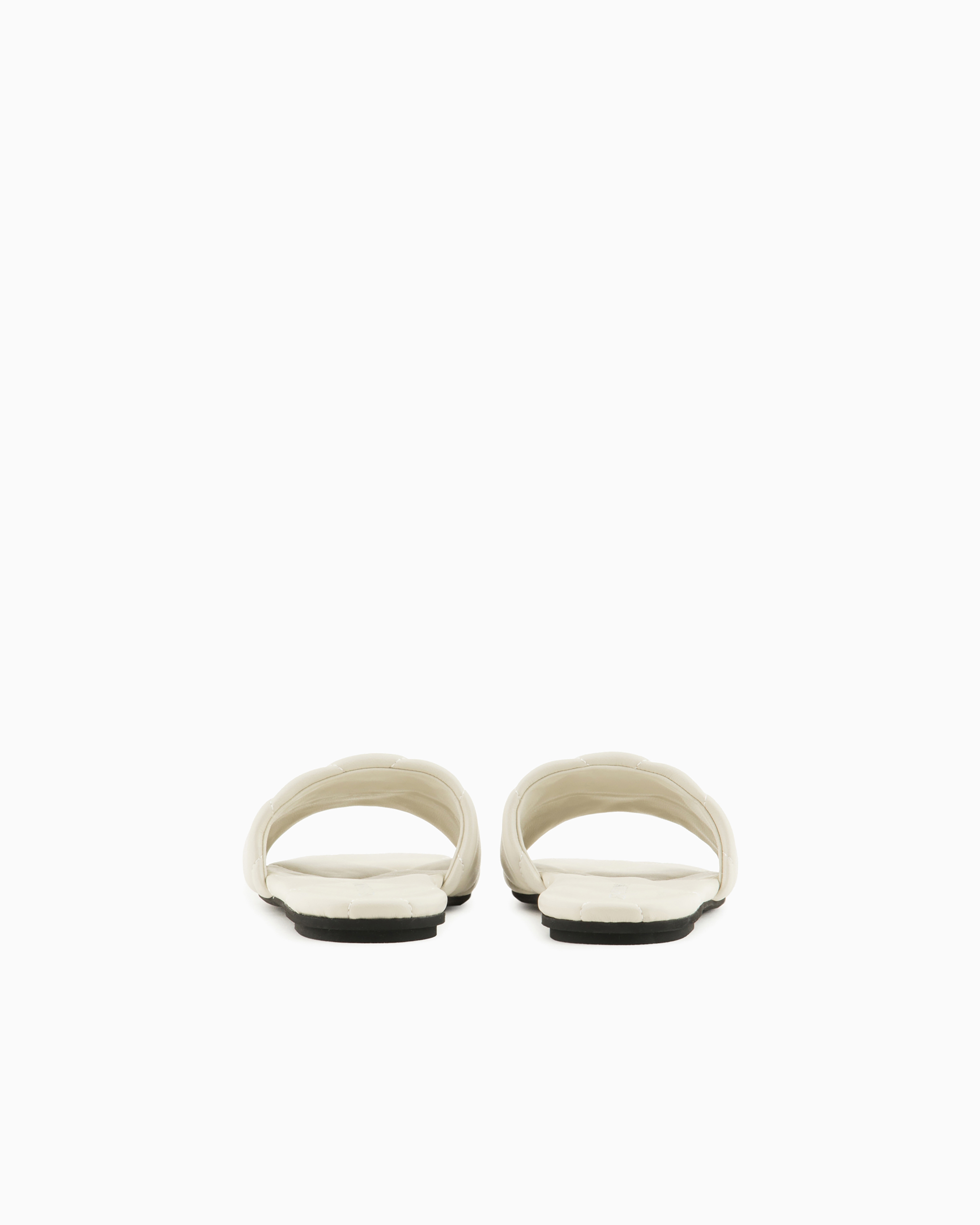 Emporio Armani Flat Sandals Woman Color Ivory In White