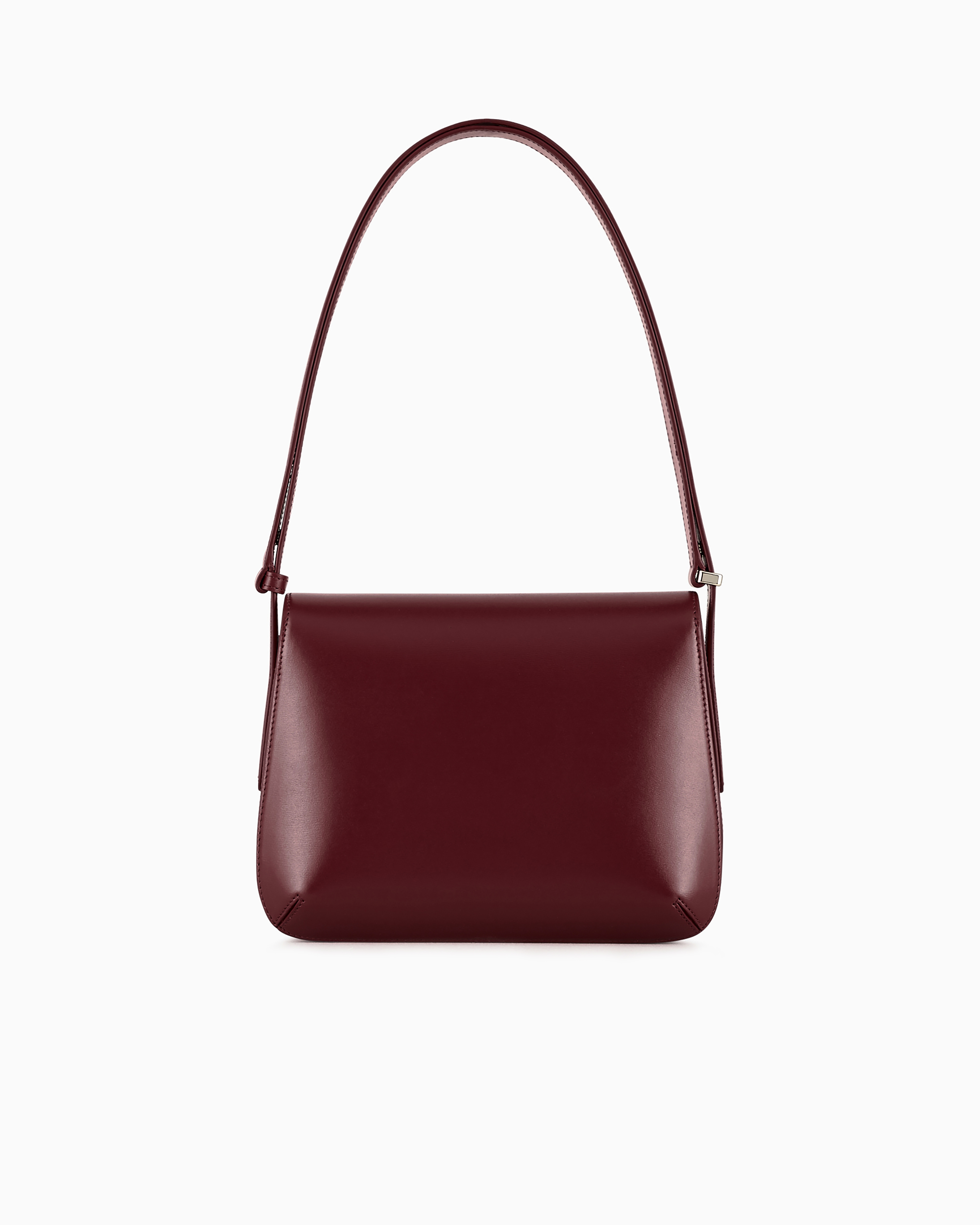 Giorgio Armani Large Palmellato Leather La Prima Bag In Bordeaux