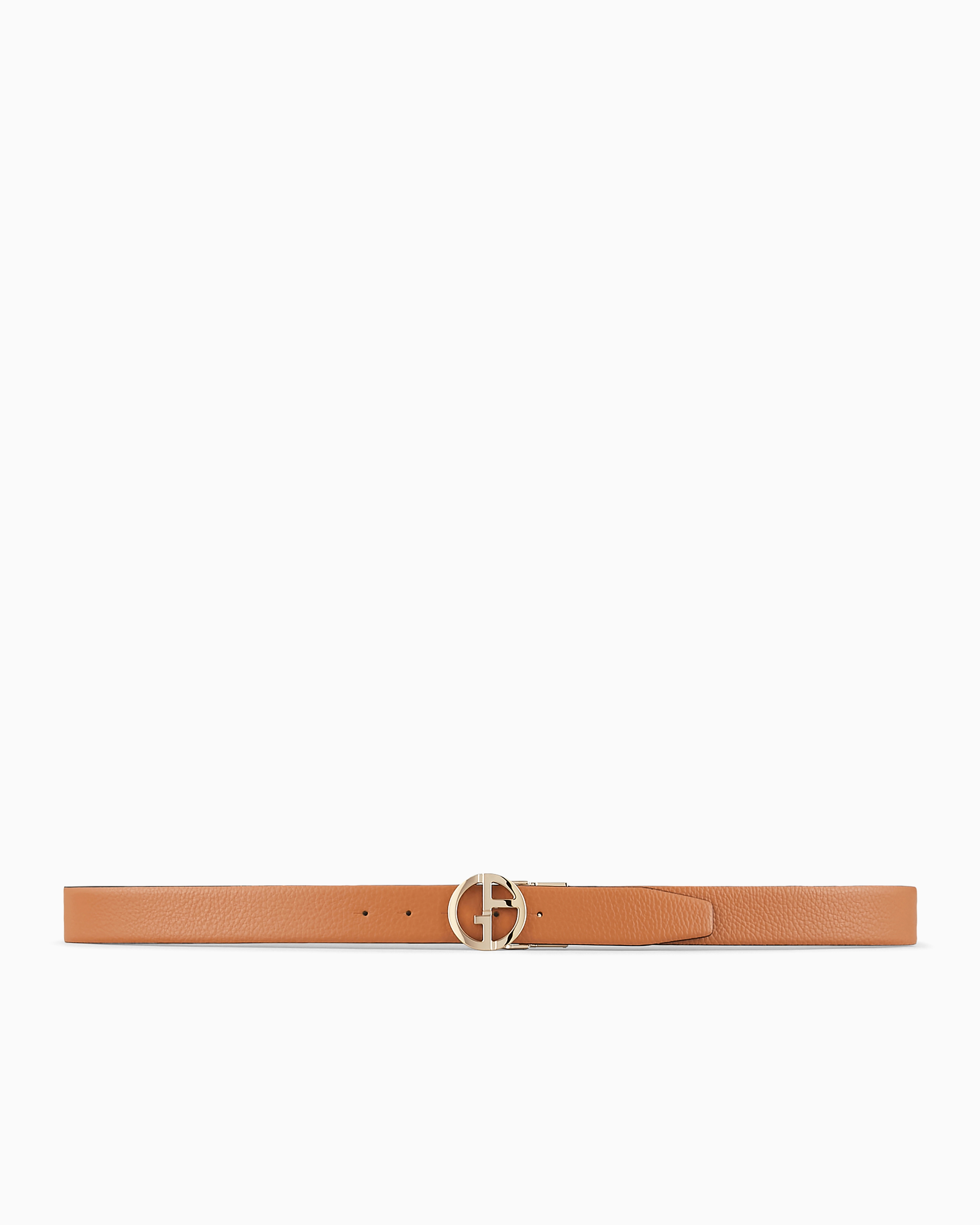 Giorgio Armani Two-tone Reversible Belt In Brown