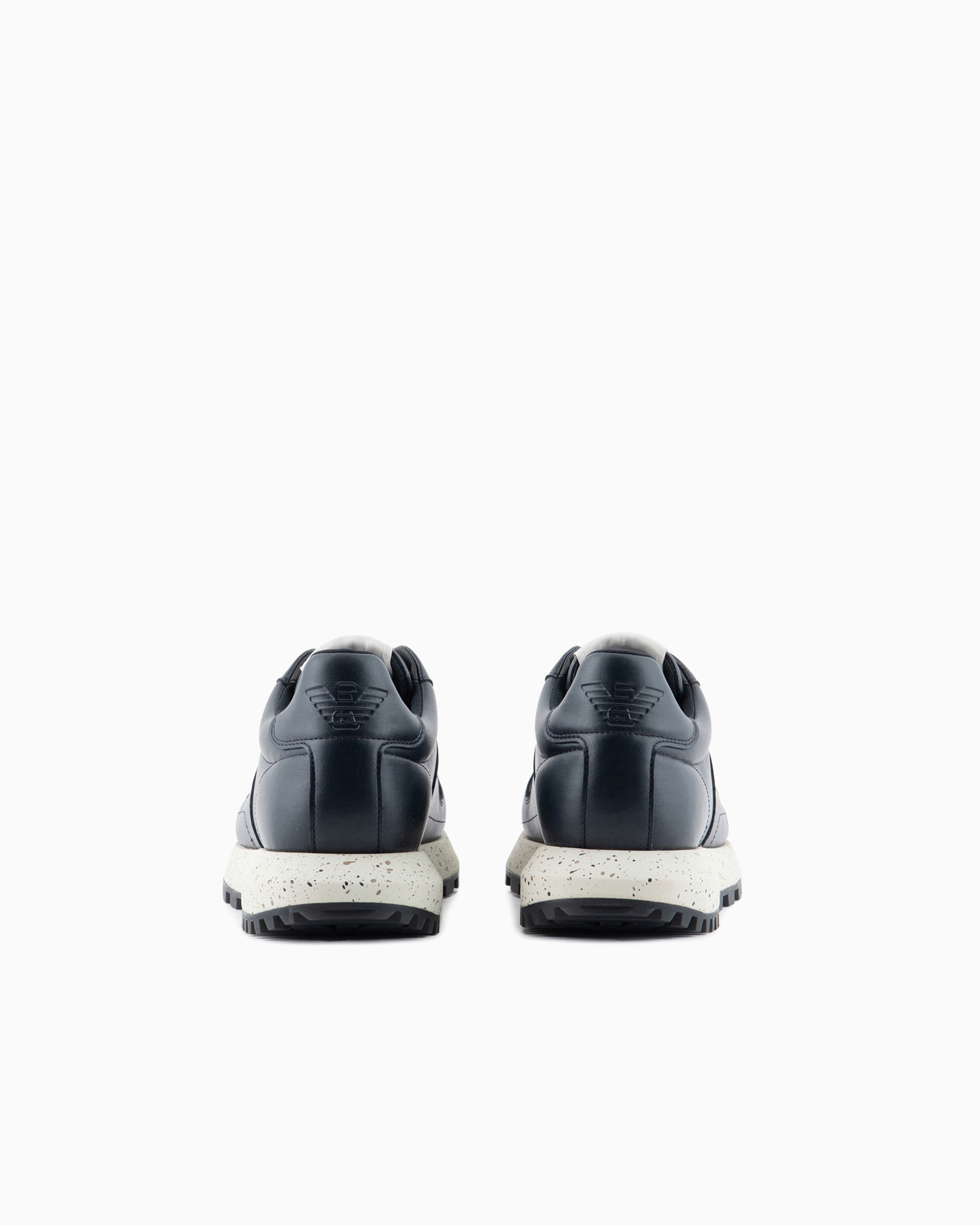 EMPORIO ARMANI ASV RECYCLED LEATHER SNEAKERS 