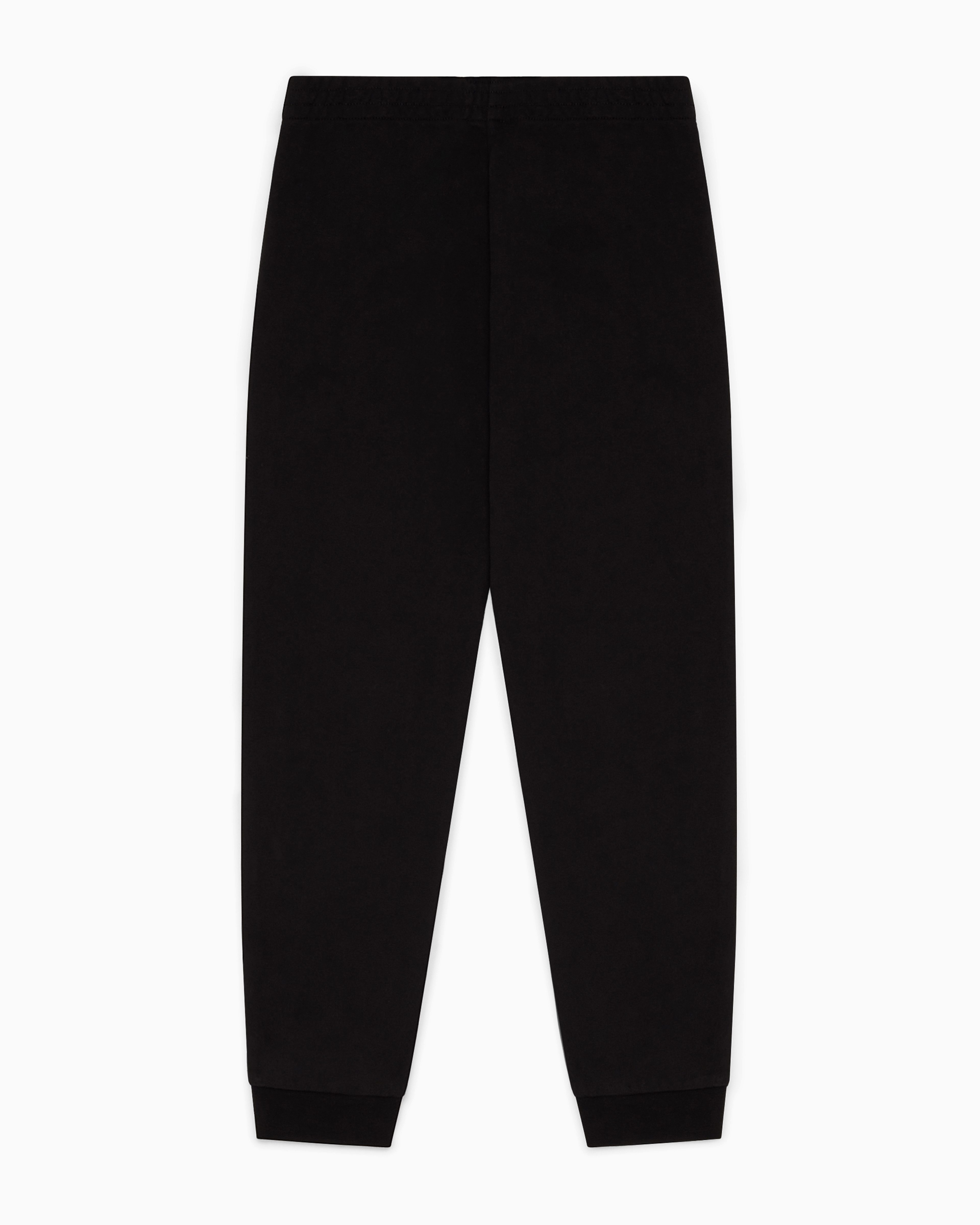 Shop Ea7 Core Identity Boy Cotton Joggers In Black