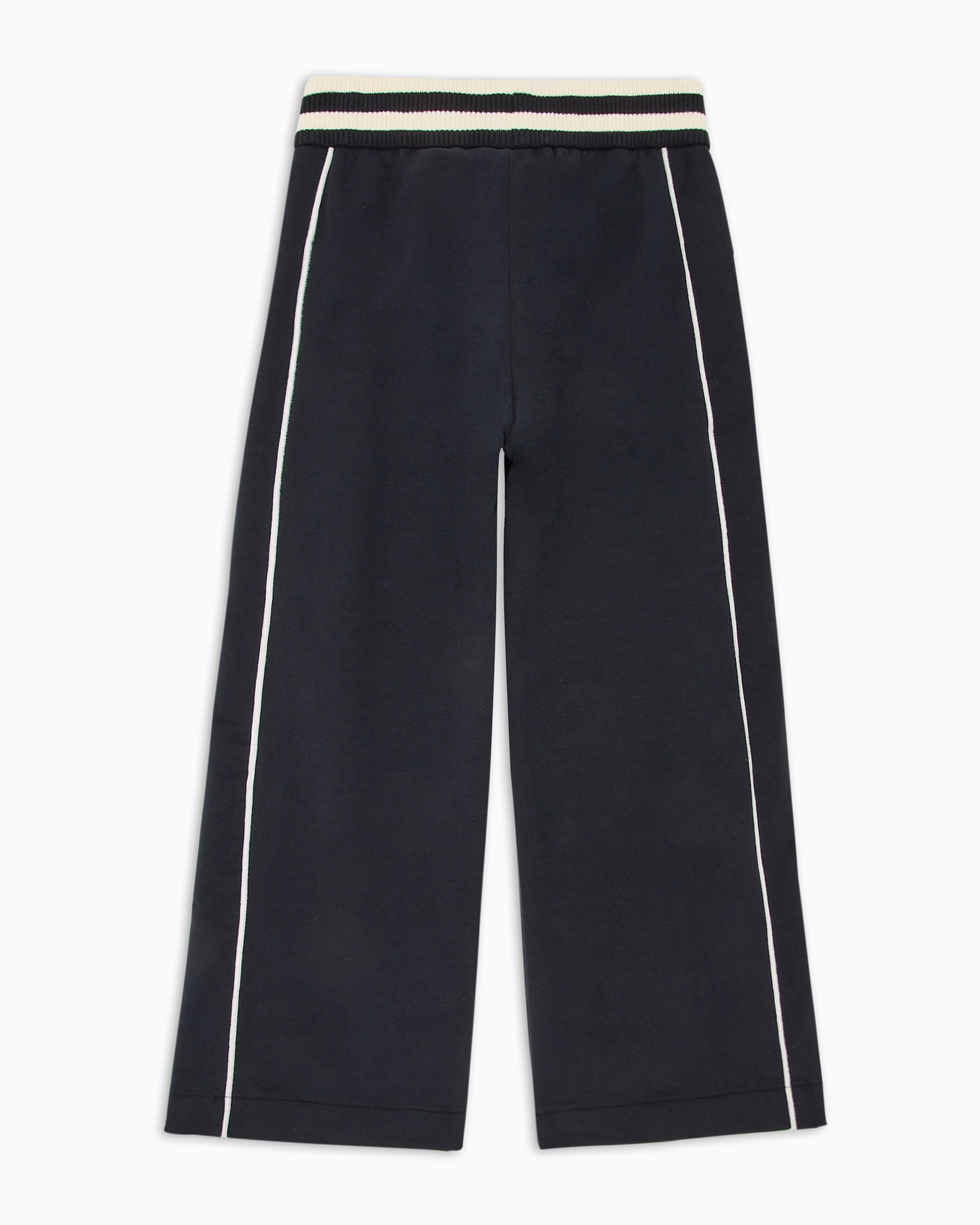 EMPORIO ARMANI JERSEY MODAL DRAWSTRING TROUSERS WITH PIPING 