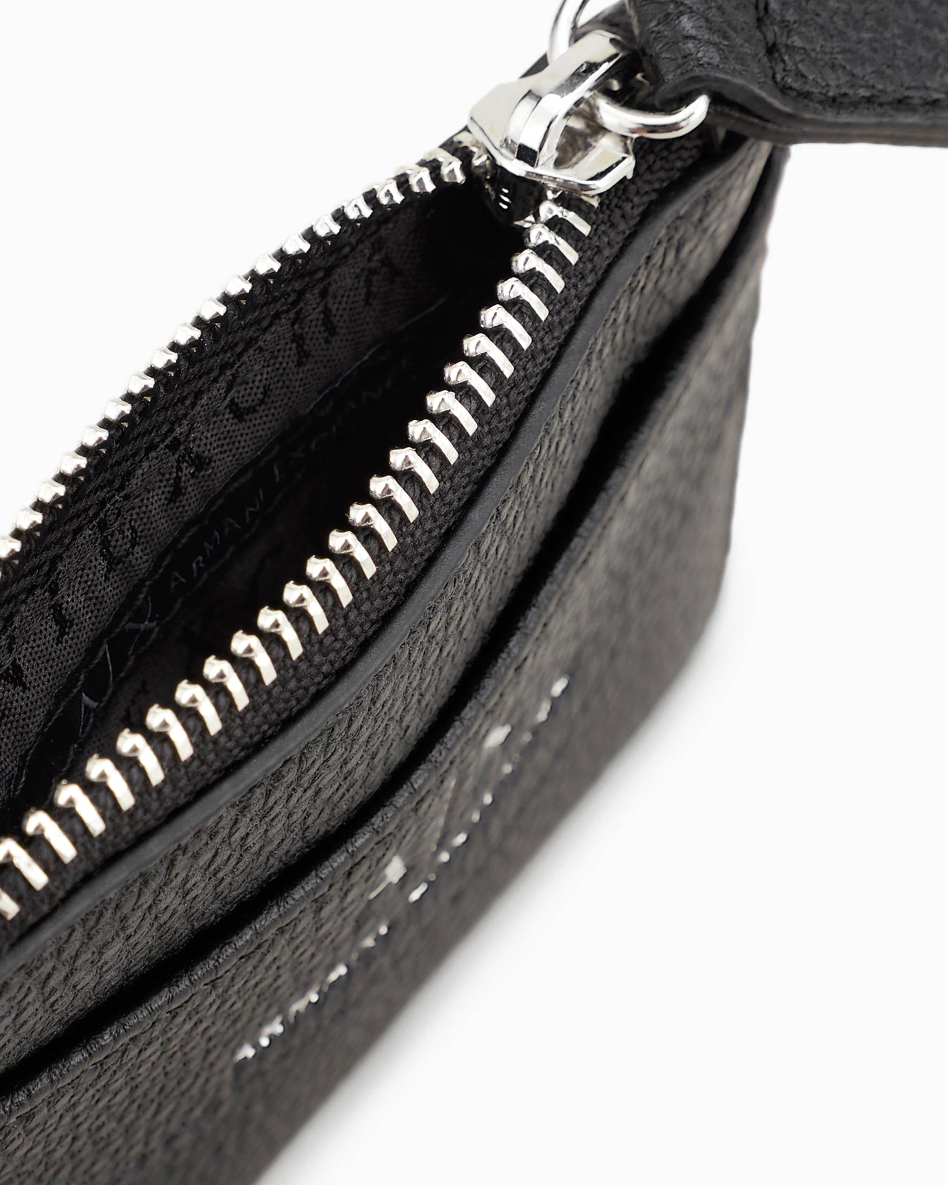 Armani Exchange Mini Card Holder In Black