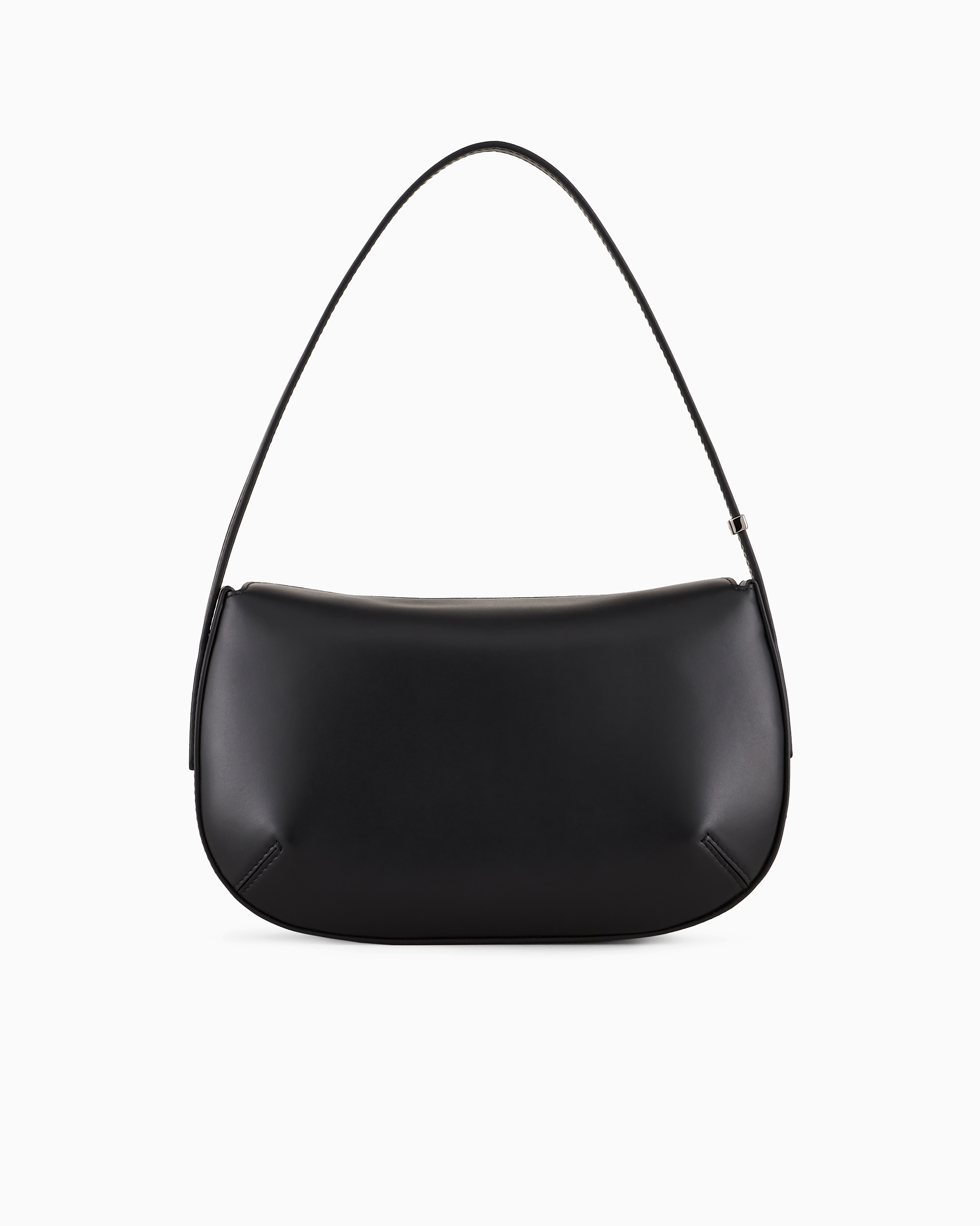 Giorgio Armani Official Store La Prima Baguette In Smooth Calfskin In Black