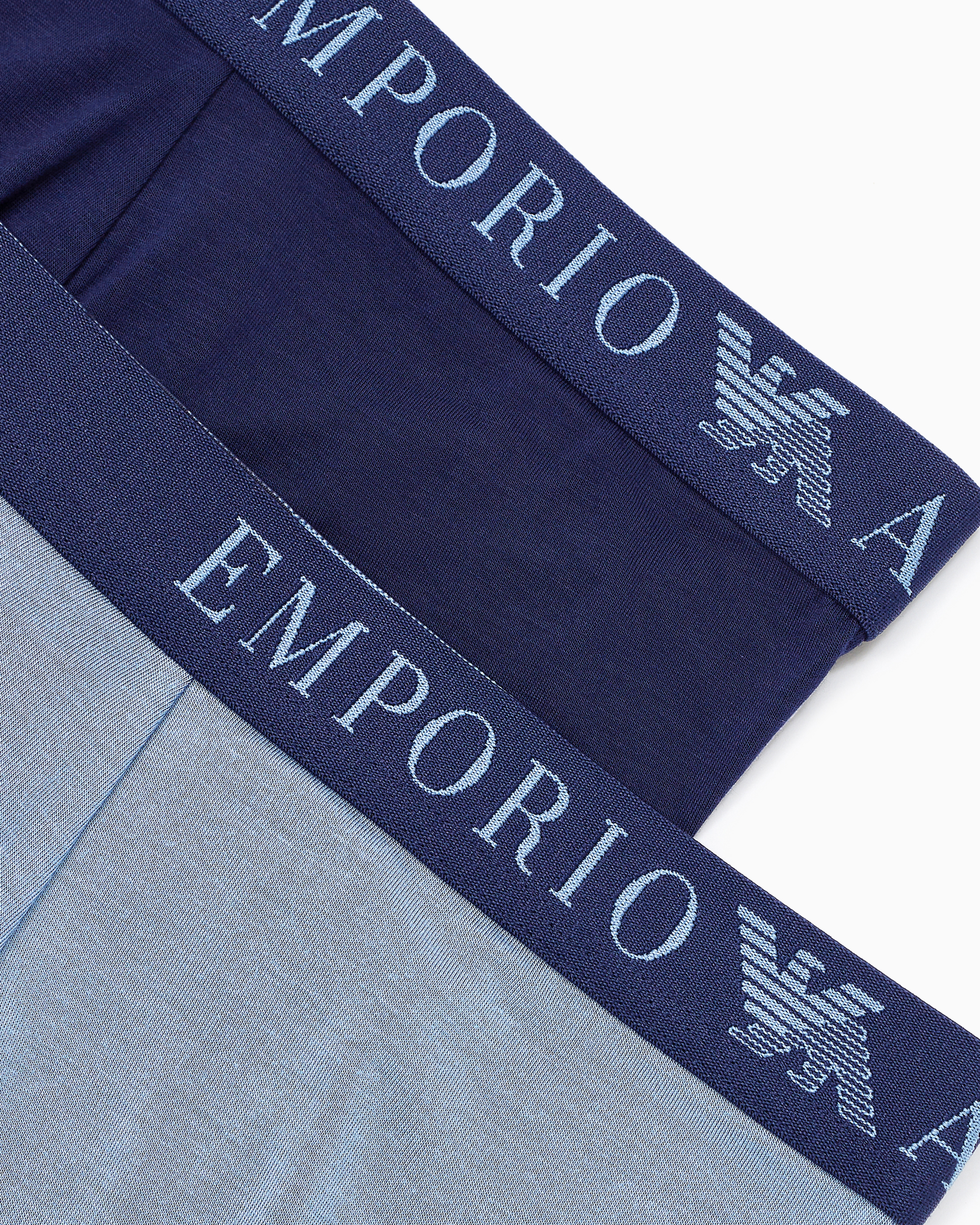 Shop Emporio Armani Asv 2er-pack Eng Anliegende Boxershorts Aus Weicher Bio-viskose In Mehrfarbig