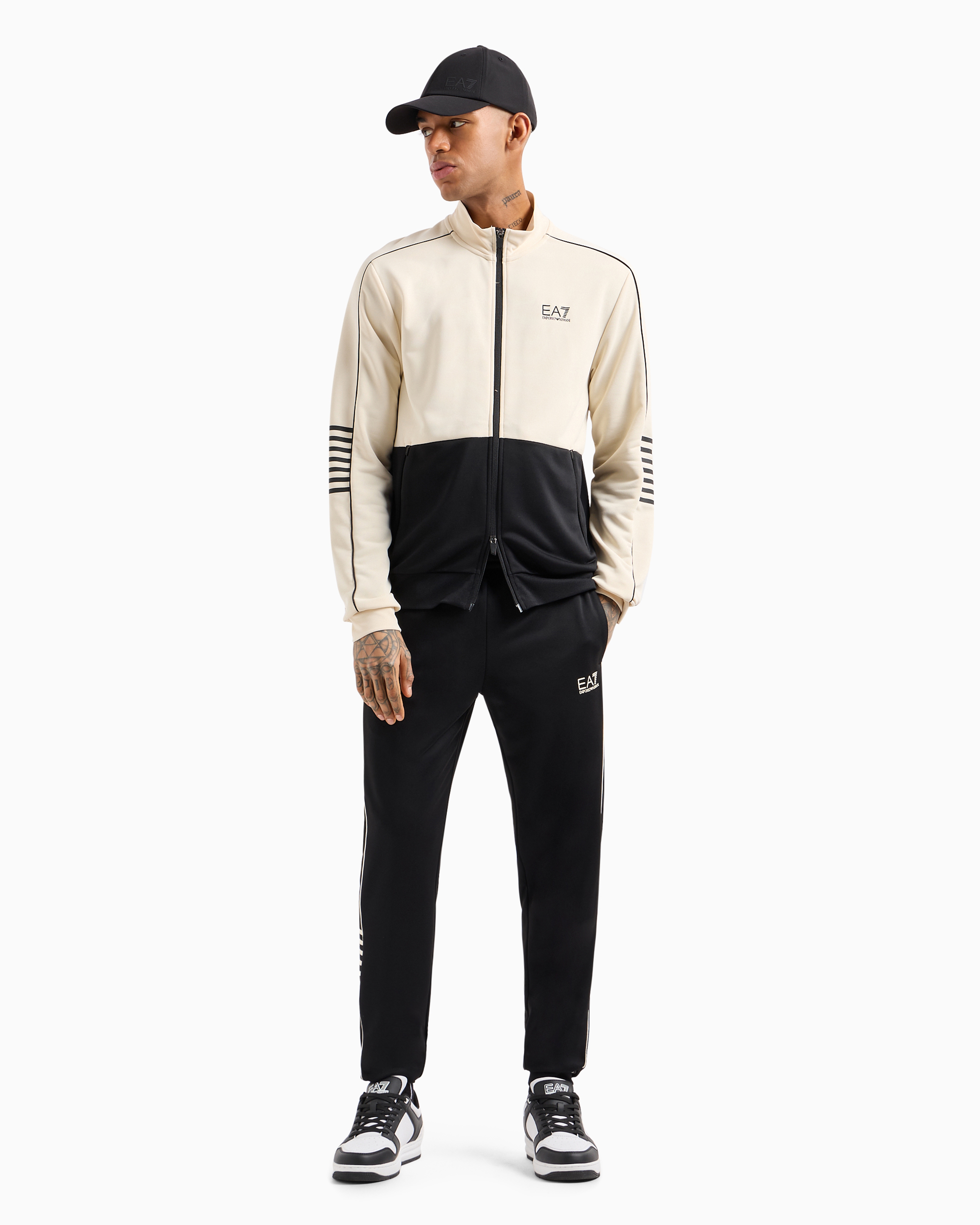 Shop Ea7 Technical-fabric Core Identity Tracksuit In White