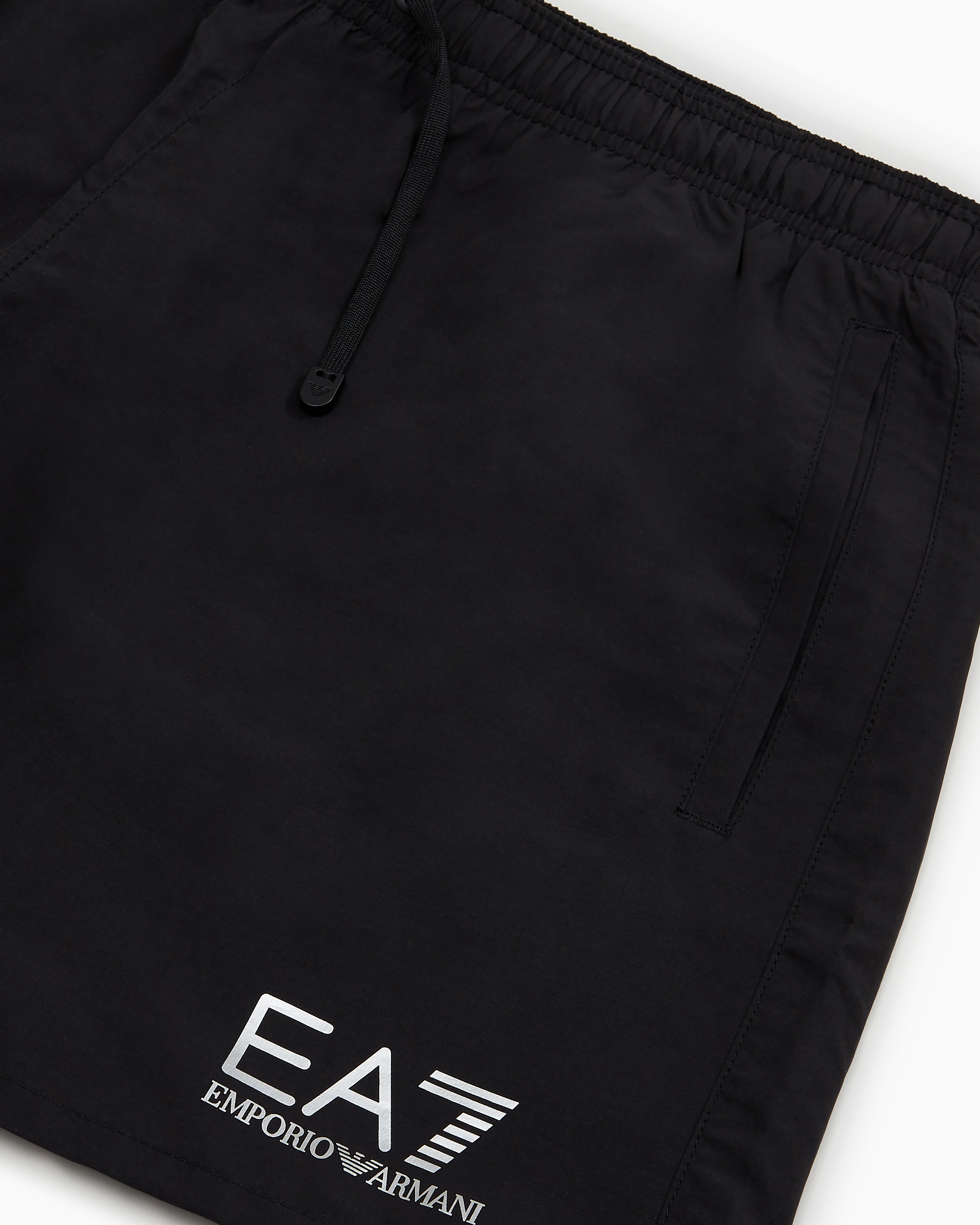 Shop Emporio Armani Swim Trunks With Logo In Black