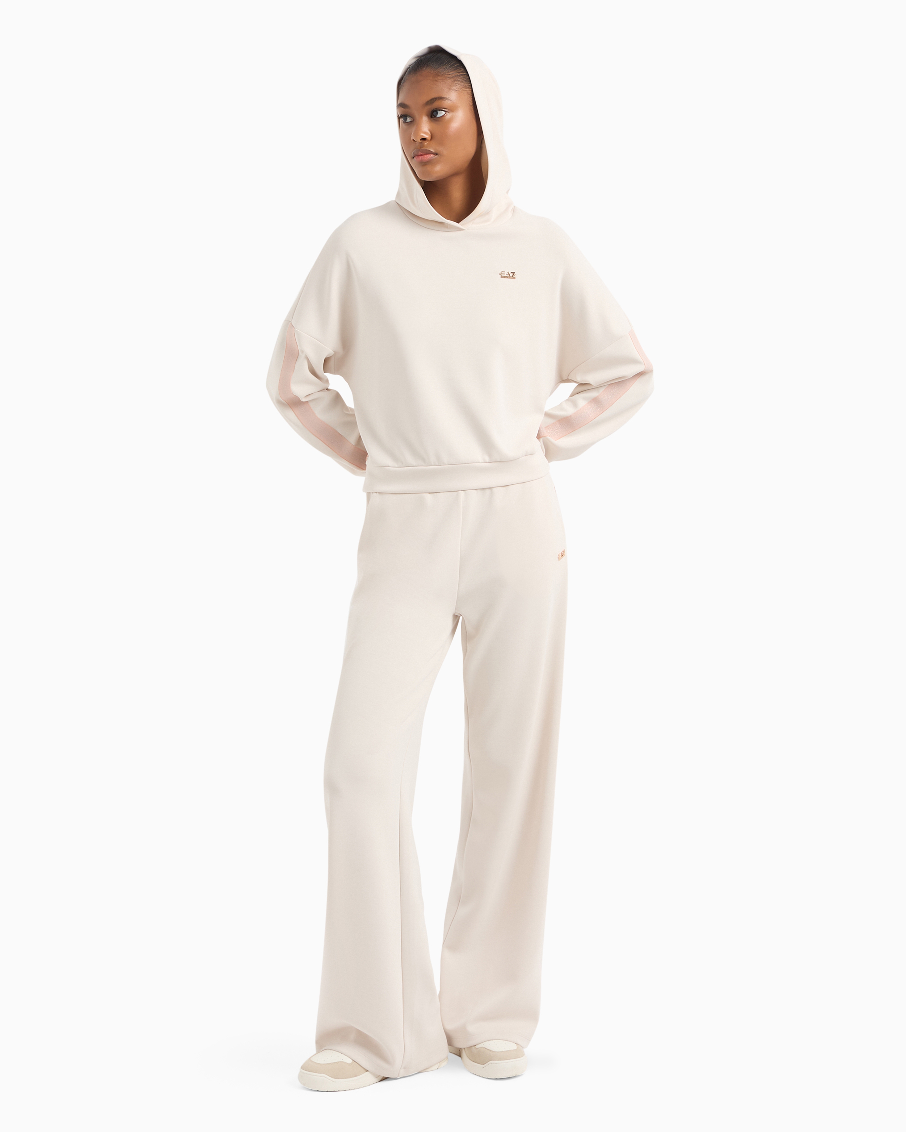 Shop Ea7 Precious Stretch Modal-blend Tracksuit In Ice