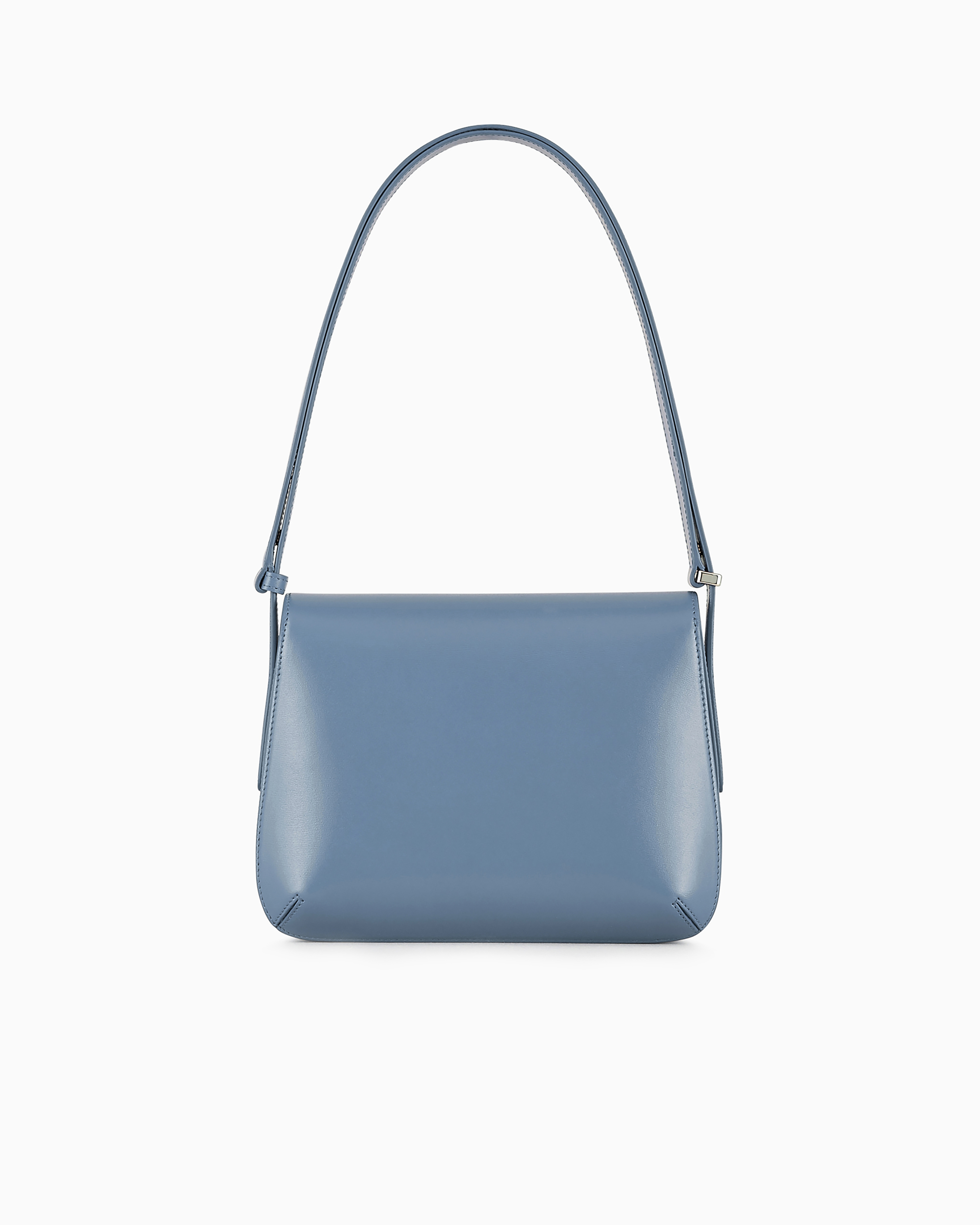 Giorgio Armani Official Store Large Palmellato Leather La Prima Bag In Azure