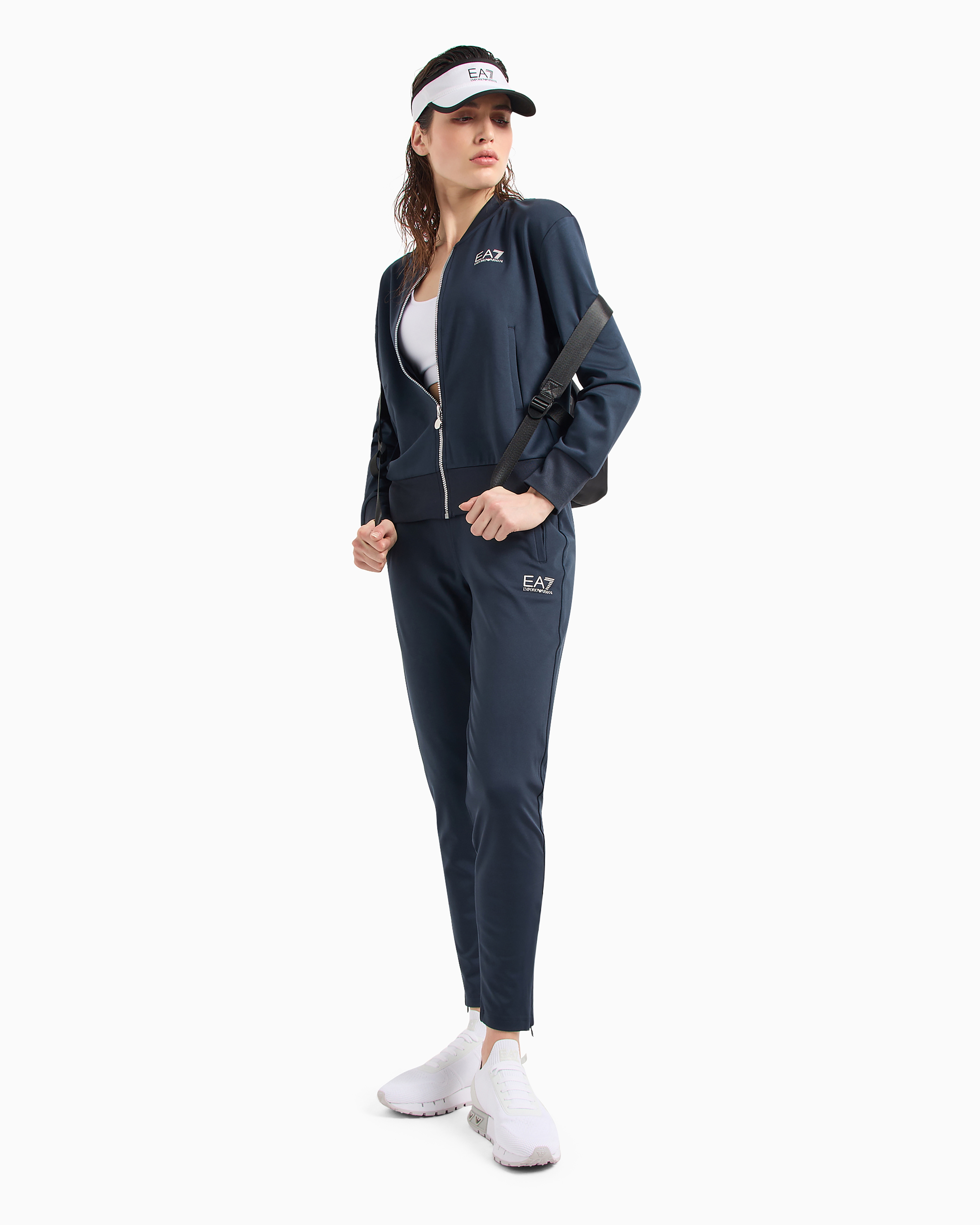 Shop Ea7 Tennis Pro Tracksuit In Ventus7 Technical Fabric In Navy Blue