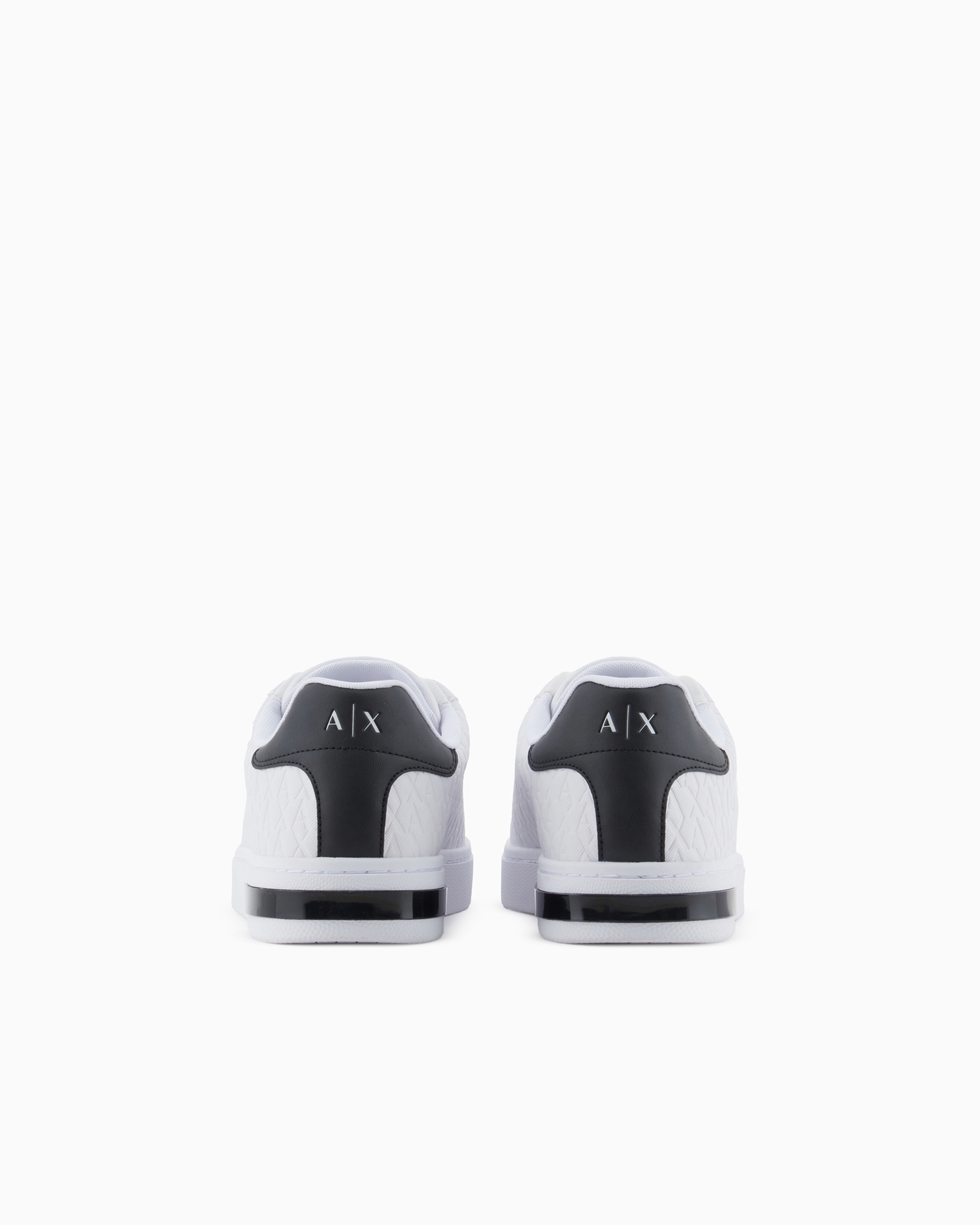 Armani Exchange Quilted Sneakers In White